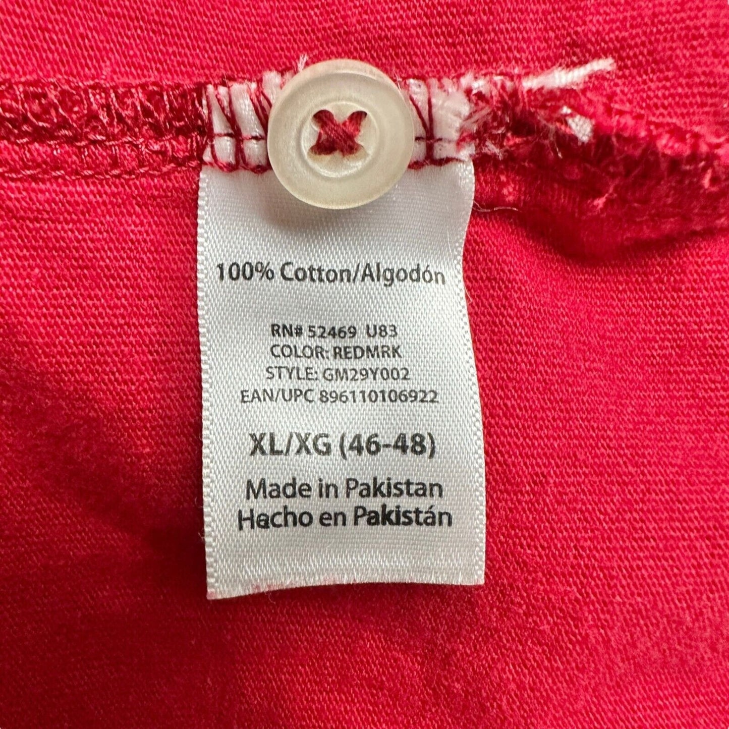 TWO George Mens XL 46-48 Polo Style Shirts 1 Red 1 Black Short Sleeve