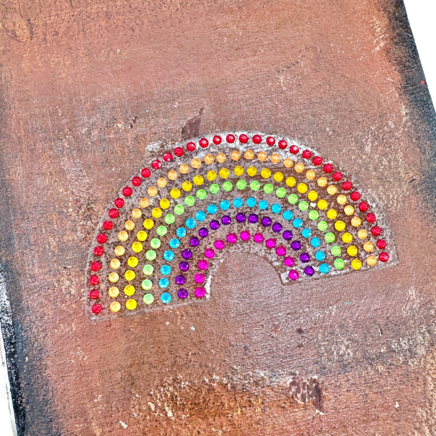 Rainbow Gemstone Journal Textured Pages Unique Notebook Journal Sketching Gift