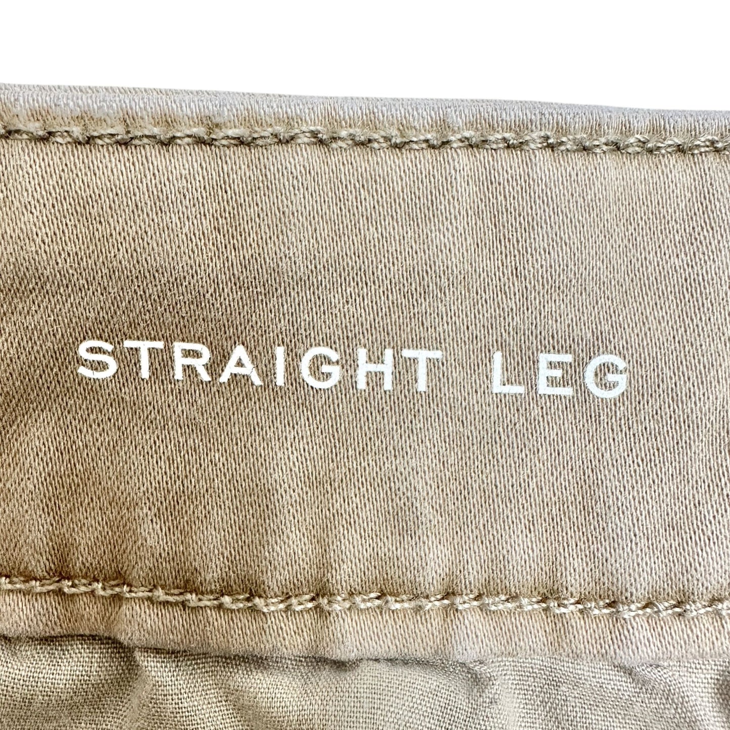 St Johns Bay Pants Womens 18P Straight Leg Beige Classic Fit Soft Stretch Fabric