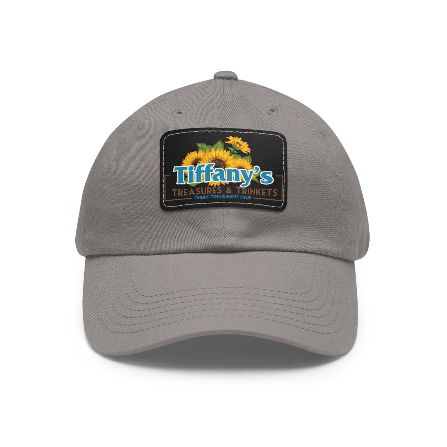 Tiffany's Treasures & Trinkets Baseball Hat with Leather Patch in Rectangle