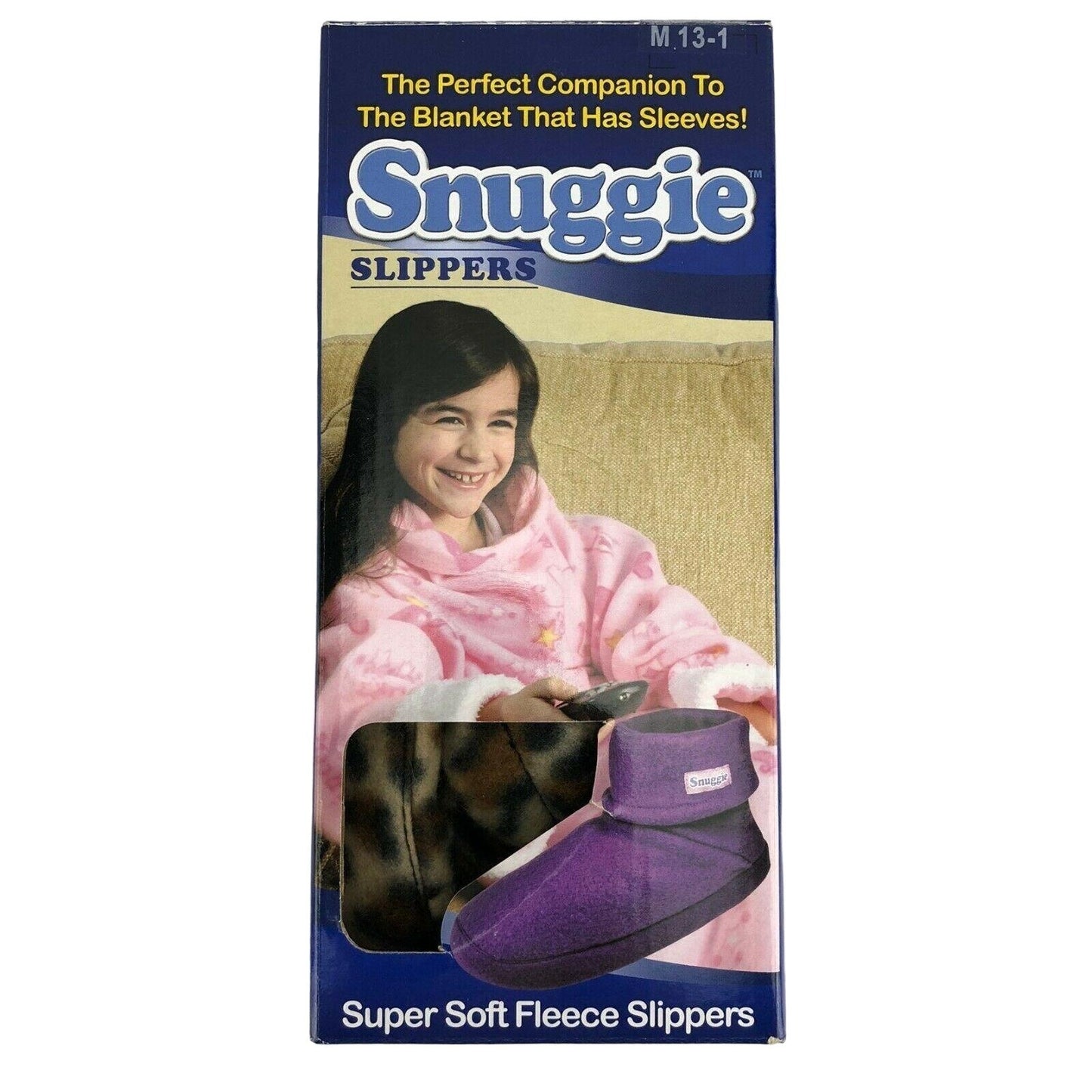 Snuggie Slippers Childrens Kids Leopard Plush M (13-1) NIB Soft Cozy Comfortable