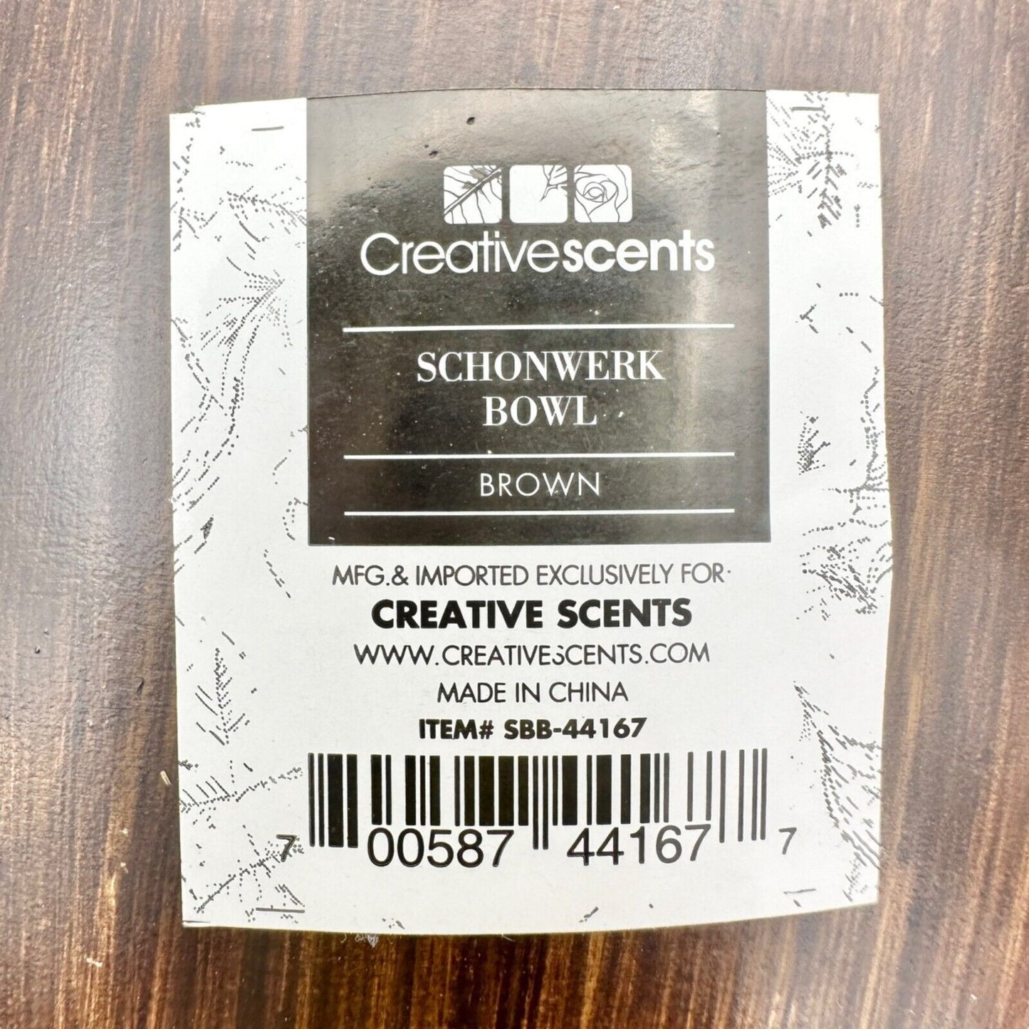 Creativescents Schonwerk Bowl 10 x 5.5 Brown Glass Mosaic Inside With Potpourri