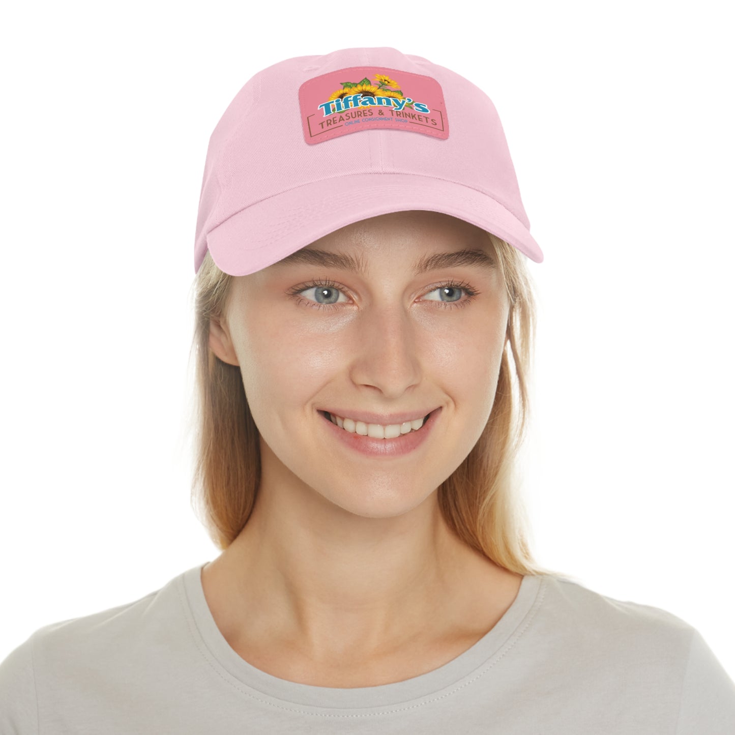 Tiffany's Treasures & Trinkets Baseball Hat with Leather Patch in Rectangle