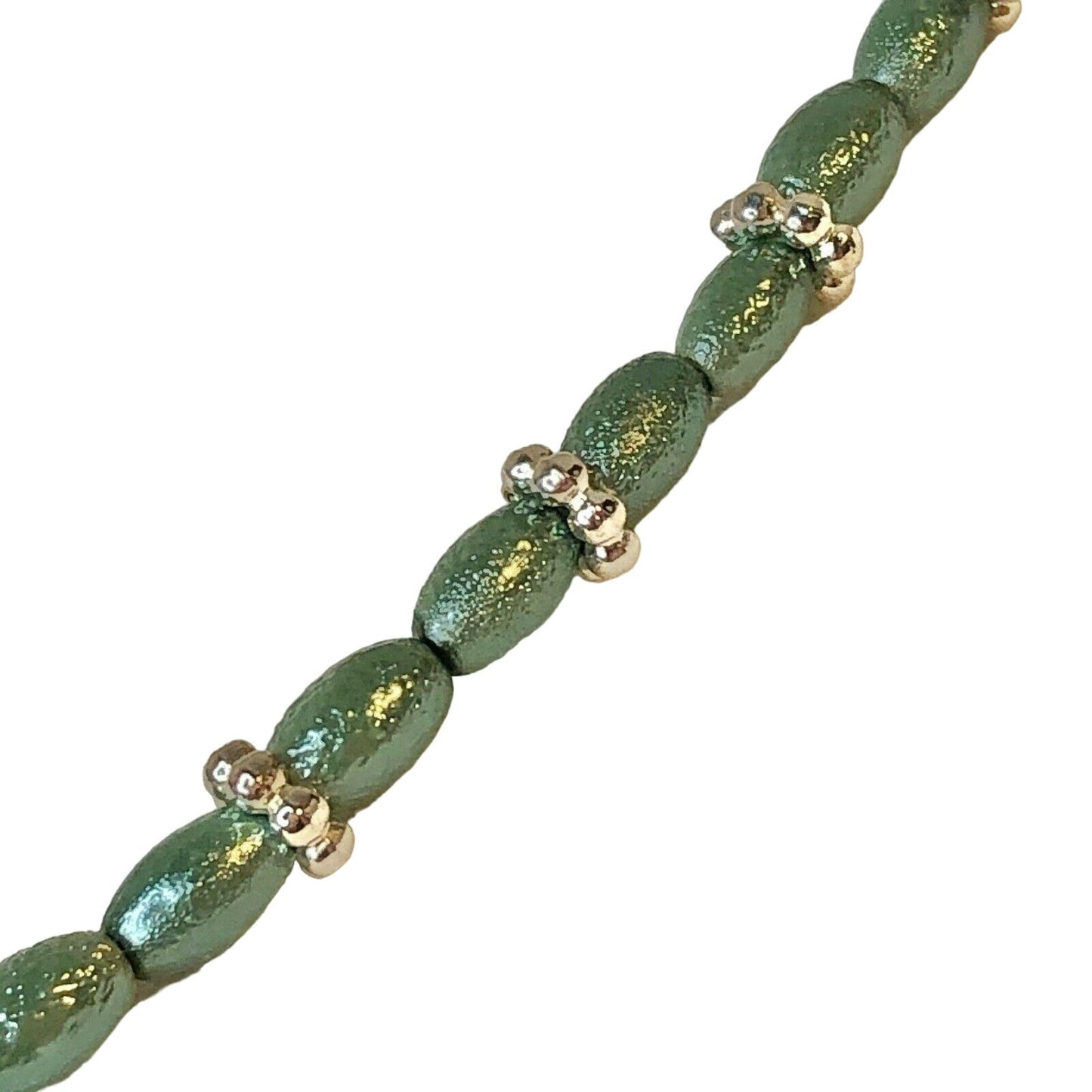 Handcrafted Necklace Mint Green & Silver Beads Simple Elegant Beautiful NEW