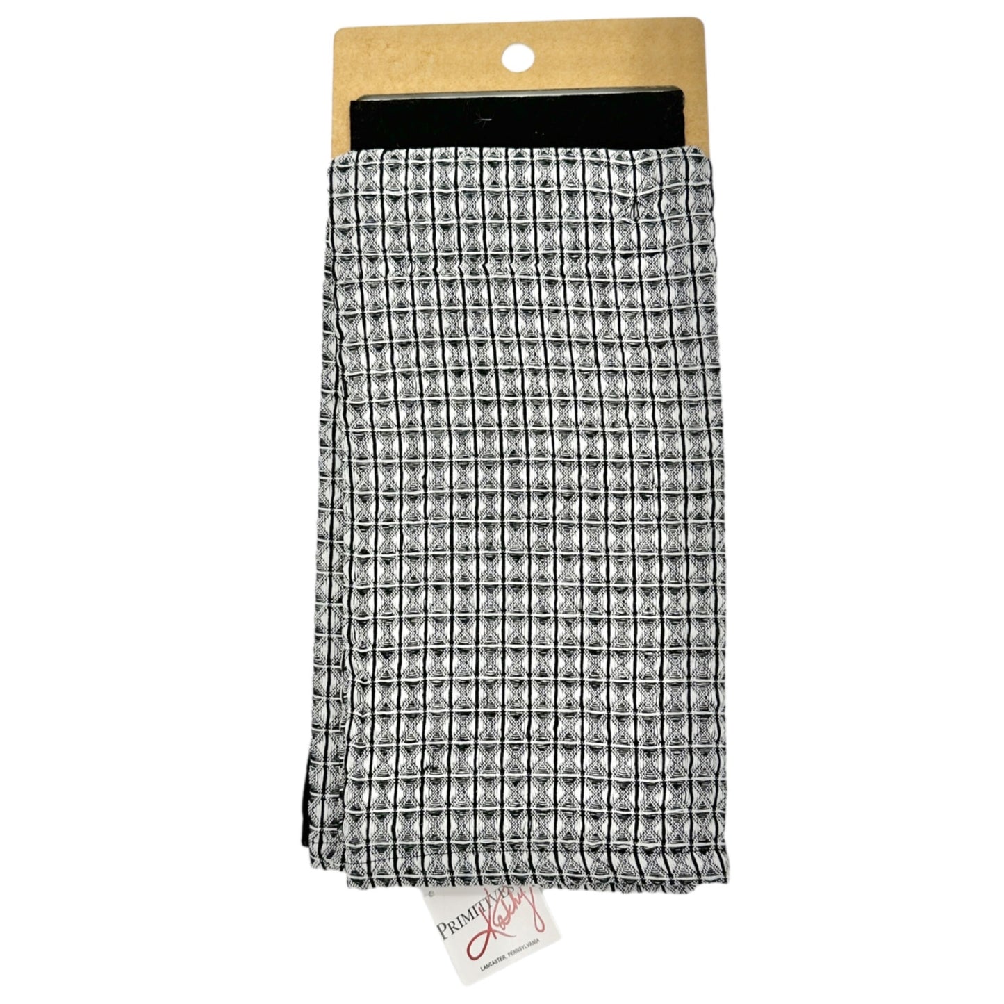 Primitives by Kathy 2 Dish Towels 20x28 Black Always Take the Scenic Route NWT
