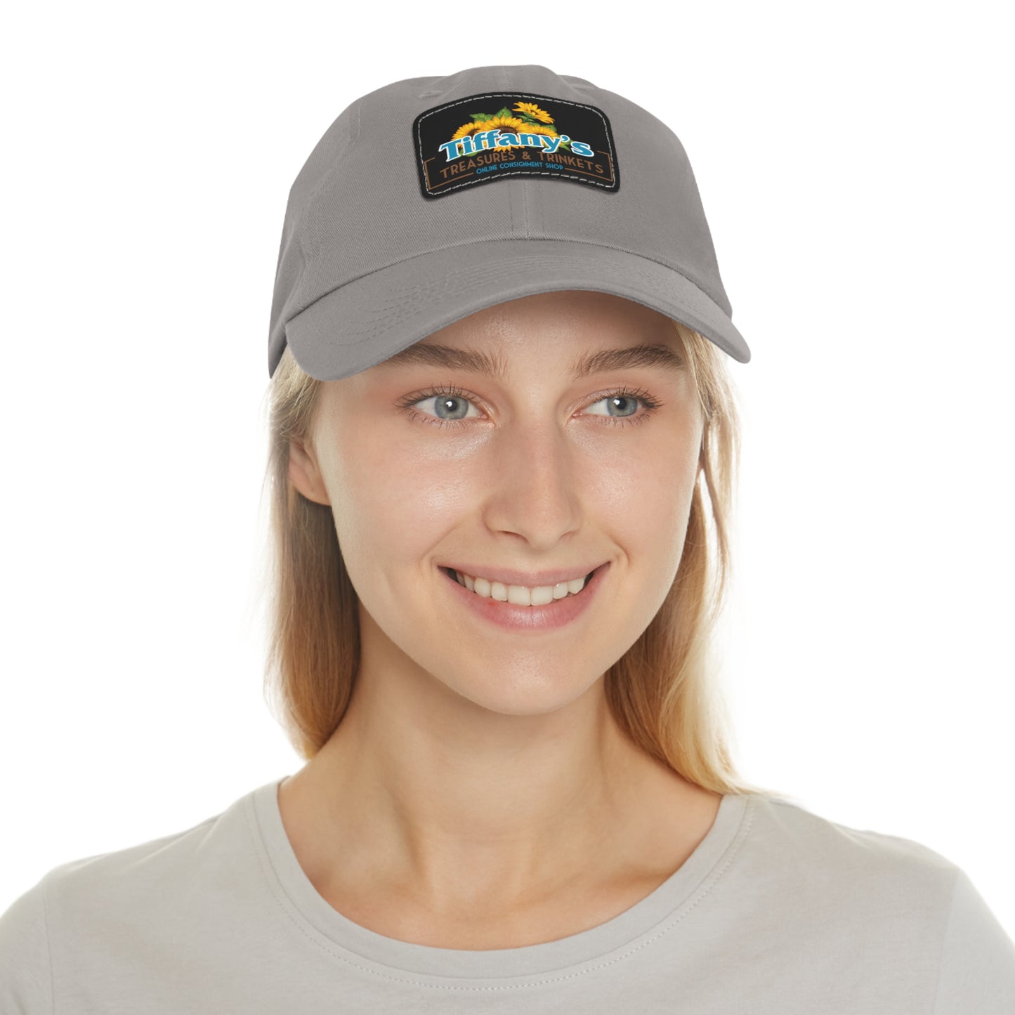 Tiffany's Treasures & Trinkets Baseball Hat with Leather Patch in Rectangle