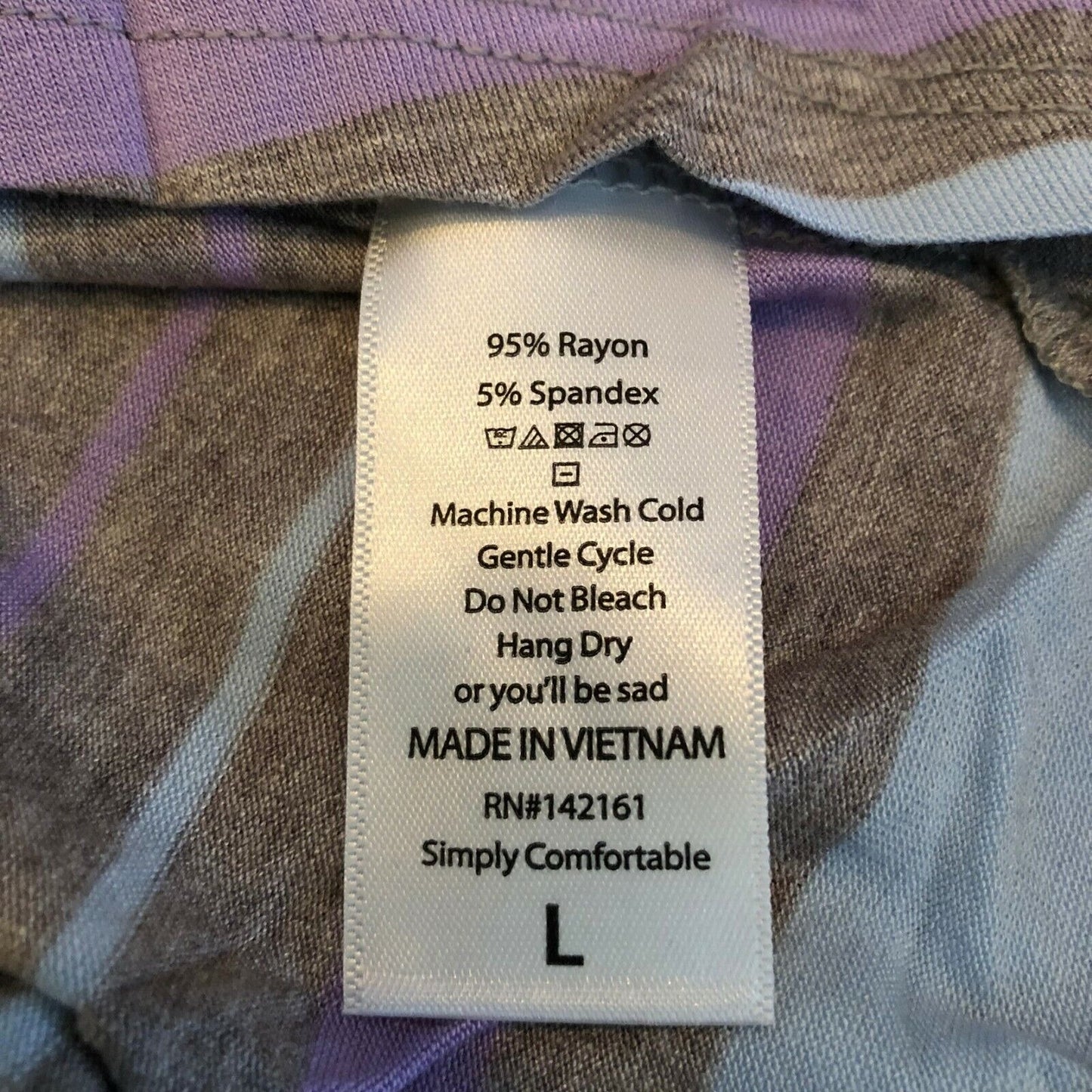 LuLaRoe RETIRED Irma Women's Size Large Striped Pastel mid-length sleeves NWT