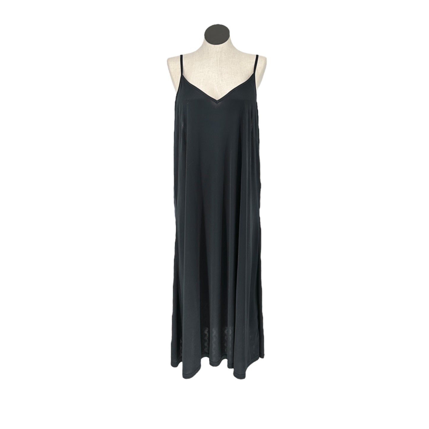 Denim 24/7 2pc Maxi Dress Womens 28W Black with Multicolor Geometric Pattern
