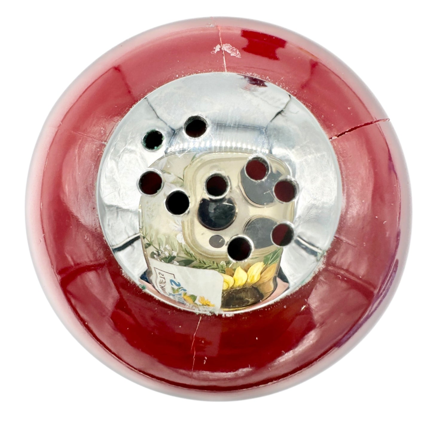 Set of Red Salt and Pepper Grinders With Adjustable Ceramic Mechanism 4 inches