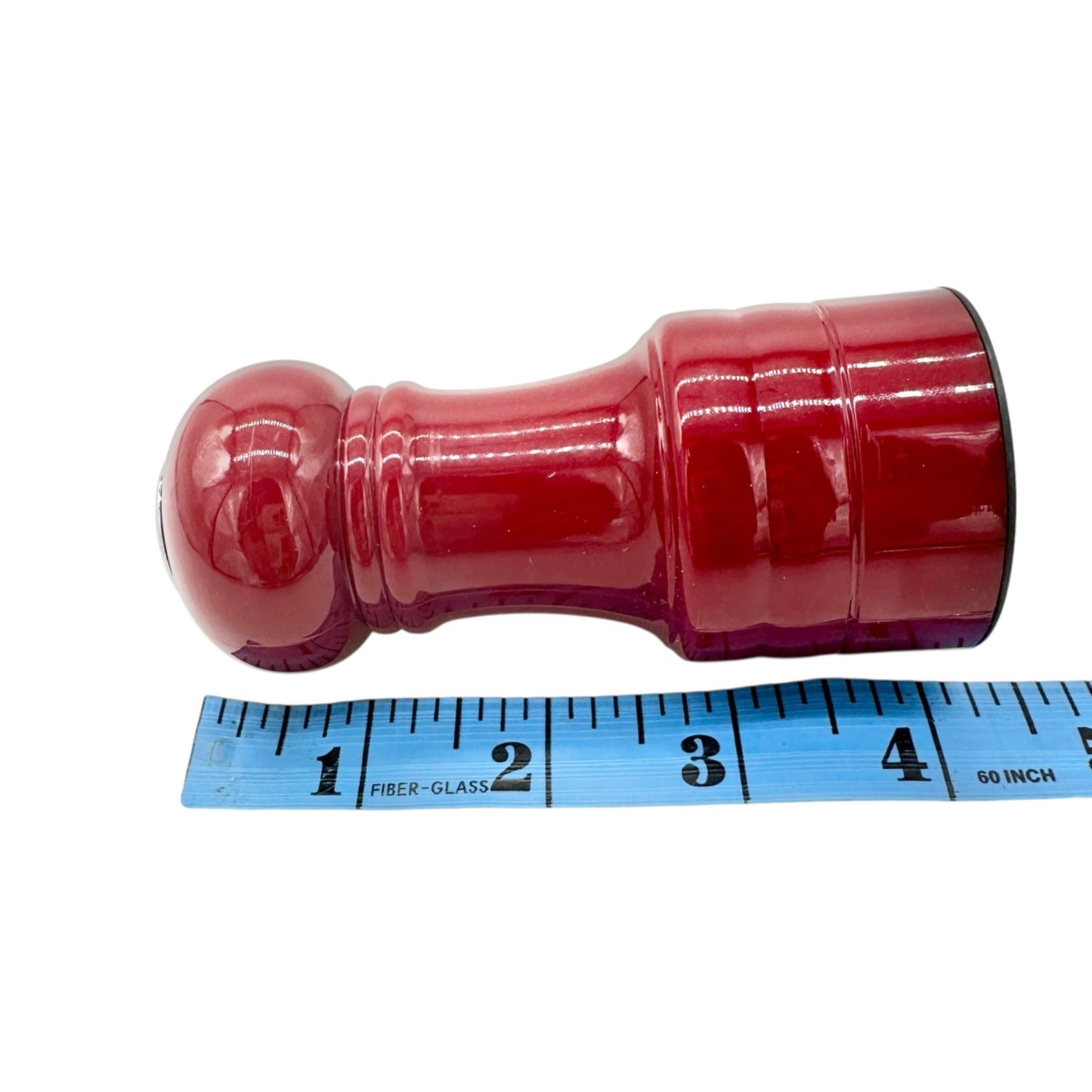 Set of Red Salt and Pepper Grinders With Adjustable Ceramic Mechanism 4 inches