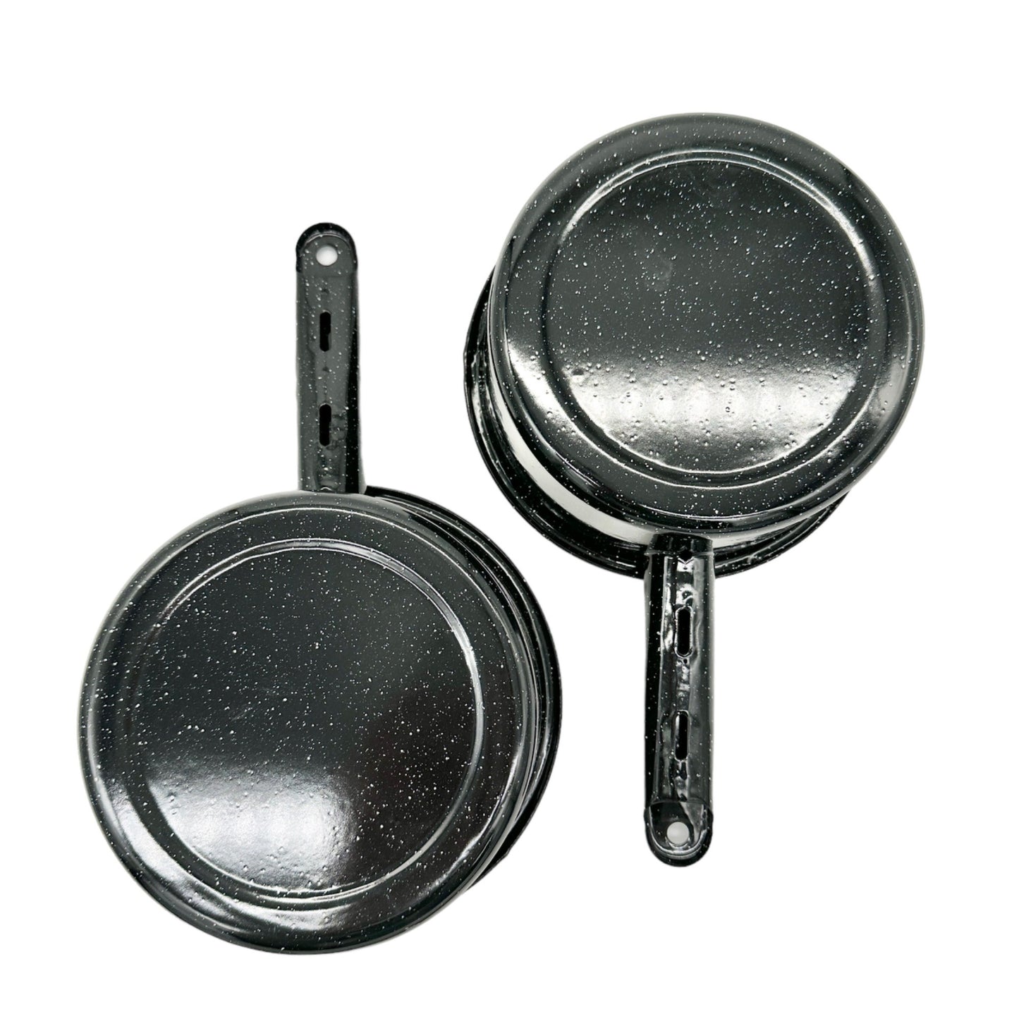 Granite Wear Saucepan Casserole 2 Qt 1.9 L Black Speckled Set of 2