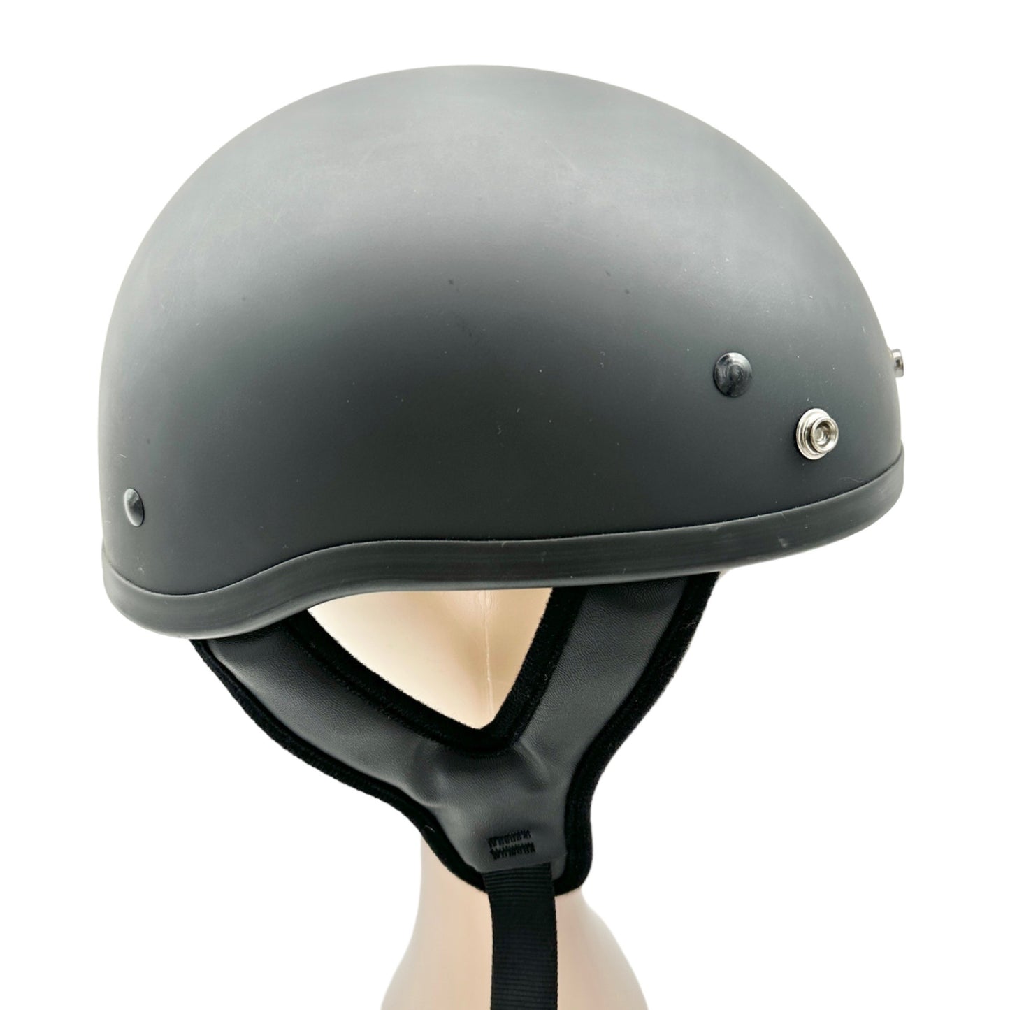 Adult XL DOT Approved Motorcycle Helmet Half Hood Black Adjustable Strap