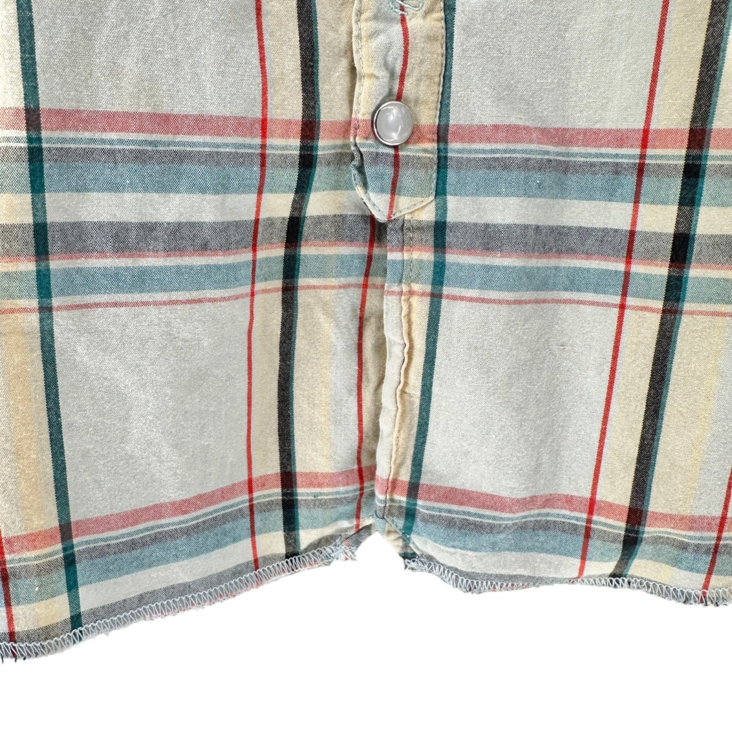Wrangler Western Shirt Womens Large Plaid Long Sleeve Pearl Snap Shirt Beige