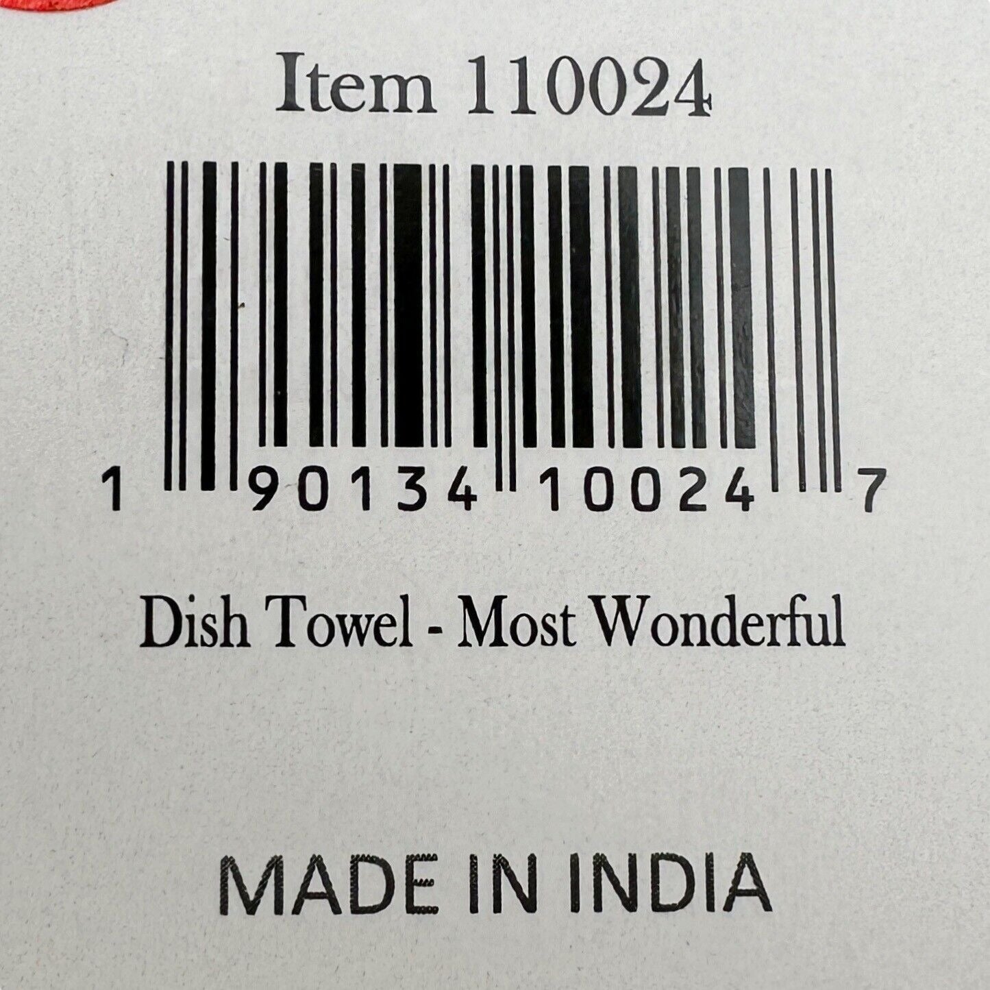 Primitives by Kathy Dish Towel Ornament Set Red White Most Wonderful NWT