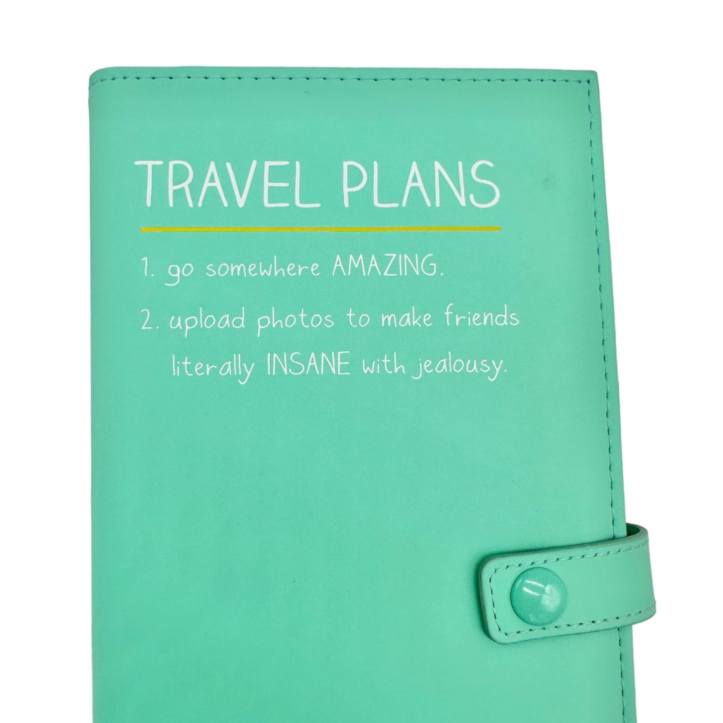 Happy Jackson Travel Document Holder Teal Vinyl Padded Snap Closure Pockets NWT