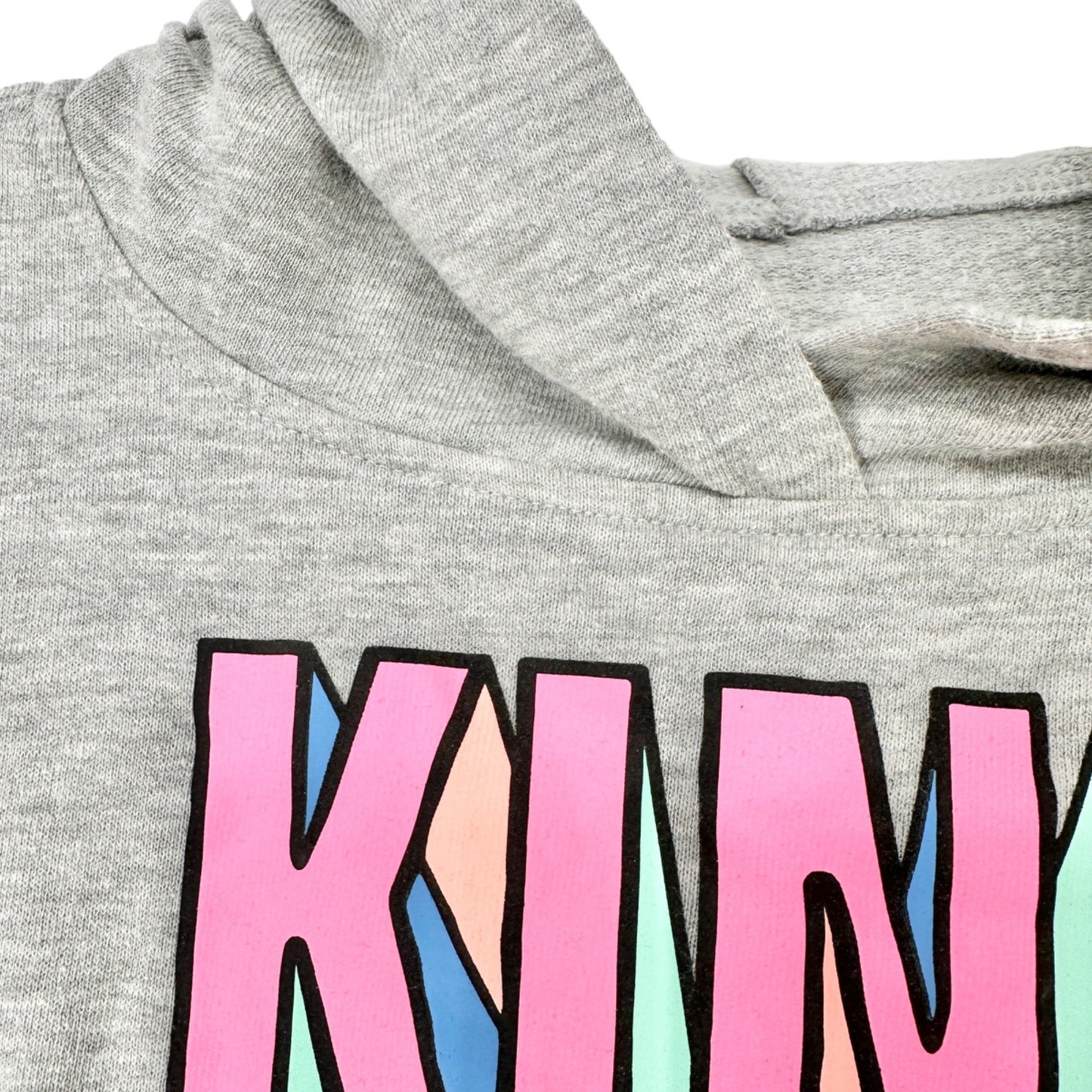 Justice Active Hoodie Junior's 12 Gray Cut Off Long Sleeve Kind is Strong
