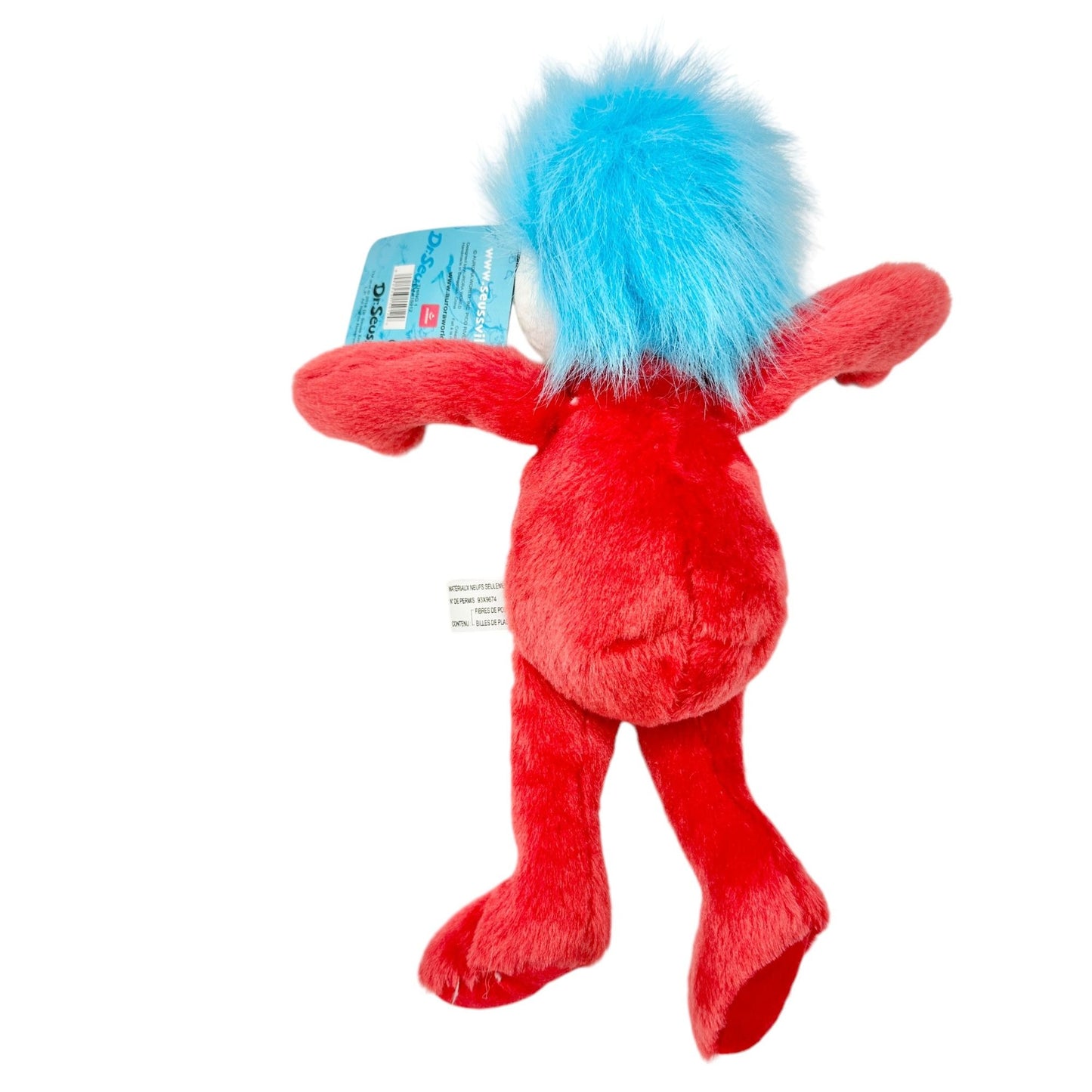 Dr. Seuss Thing 1 Plush Doll By Aurora 13" Washable Surface NWT