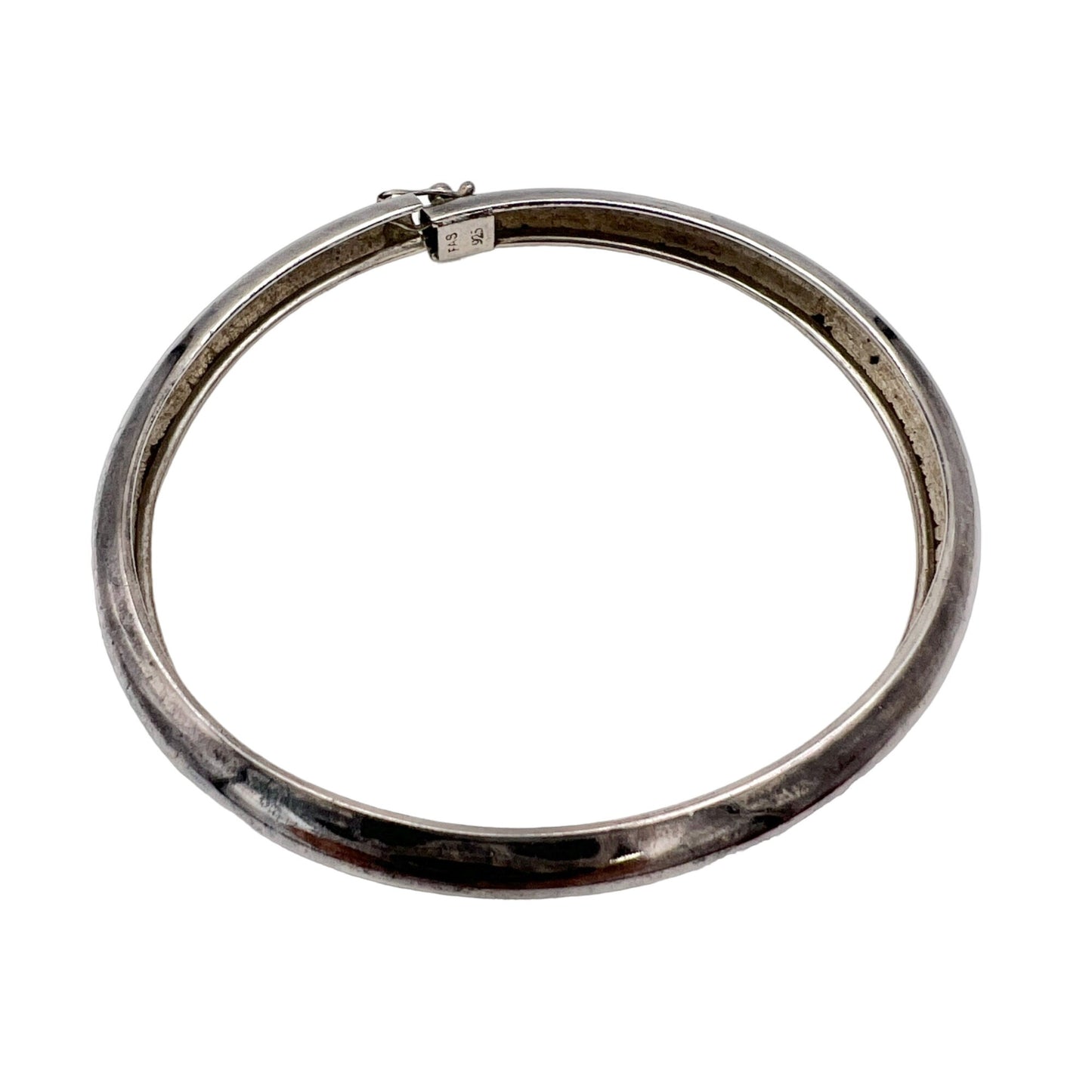 Vintage Bracelet Women's 8 in Sterling Silver Bangle Clasp Closure