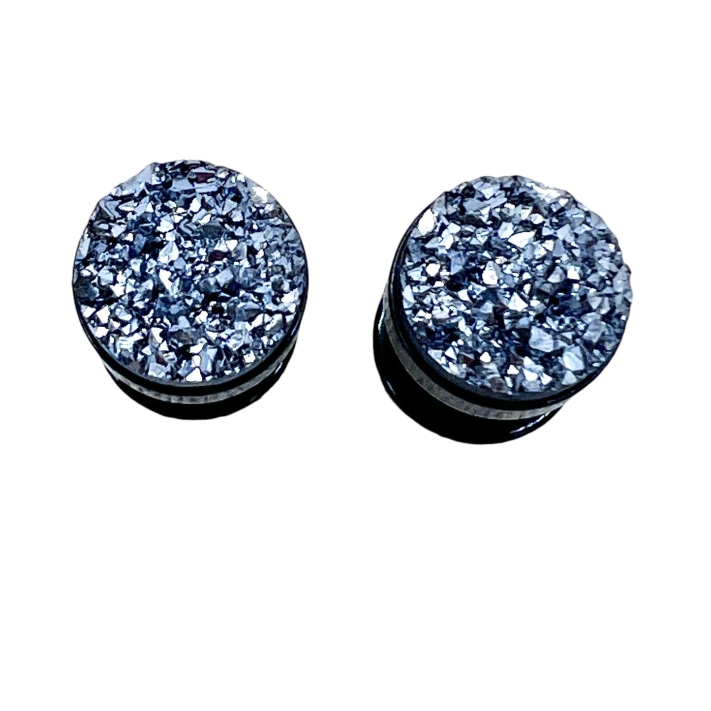 Black Crystal Cufflinks For Men Round Design Elegant and Stylish Formal Wear