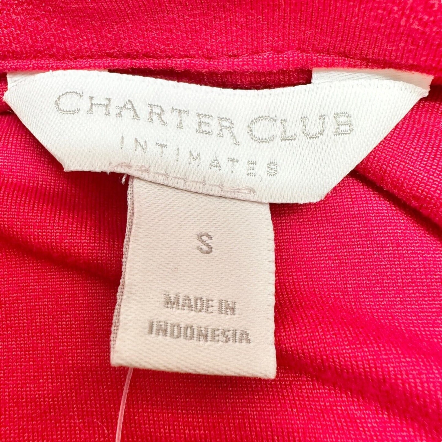 Charter Club Intimates Sleep Shirt Women's S Candy Red Believe LS Button NWT