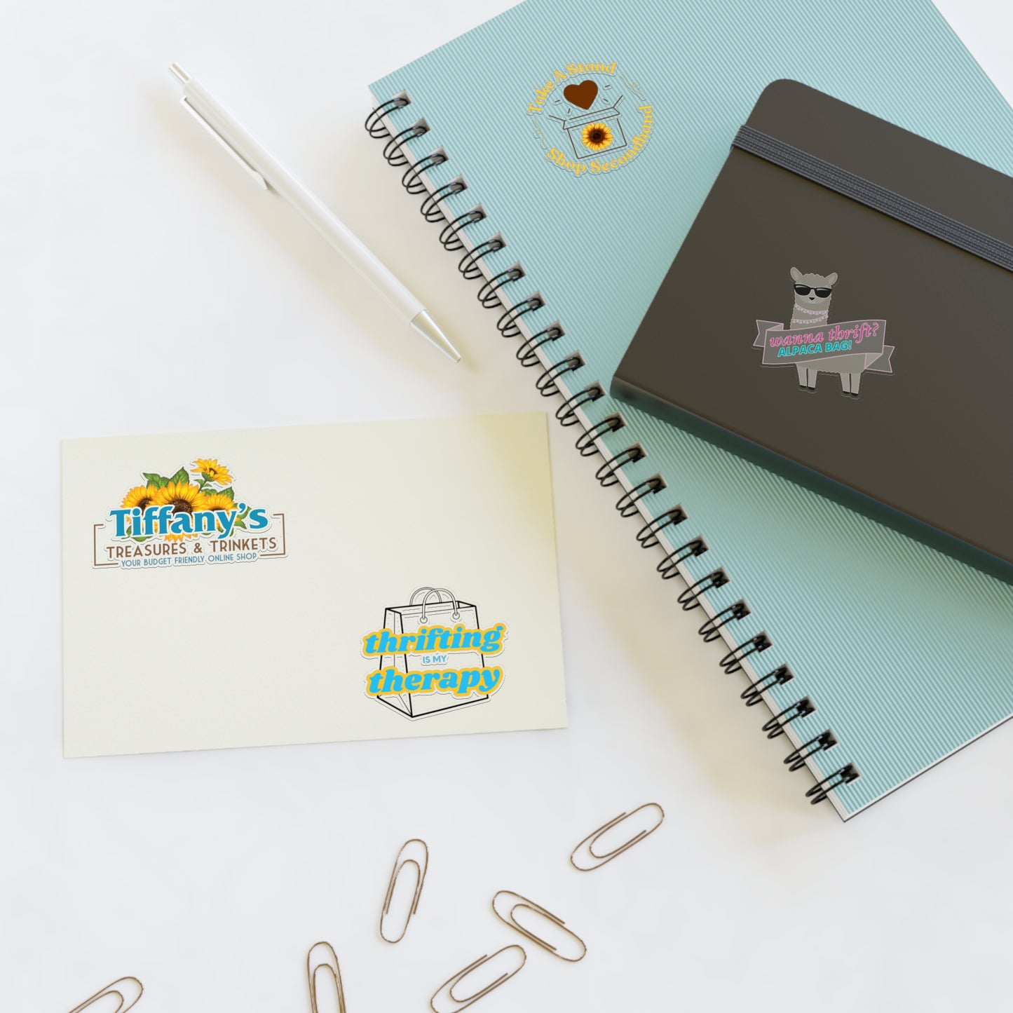 Retro Travel Sticker Sheets - Tiffany's Treasures & Trinkets Thrifting Theme Pack