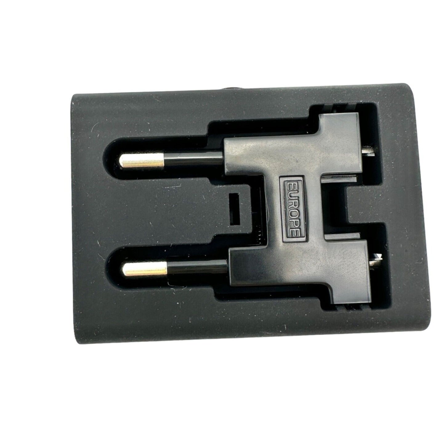 Multi-Nation Travel Adapter with USB Charger Black NEW UK Europe USA Australia