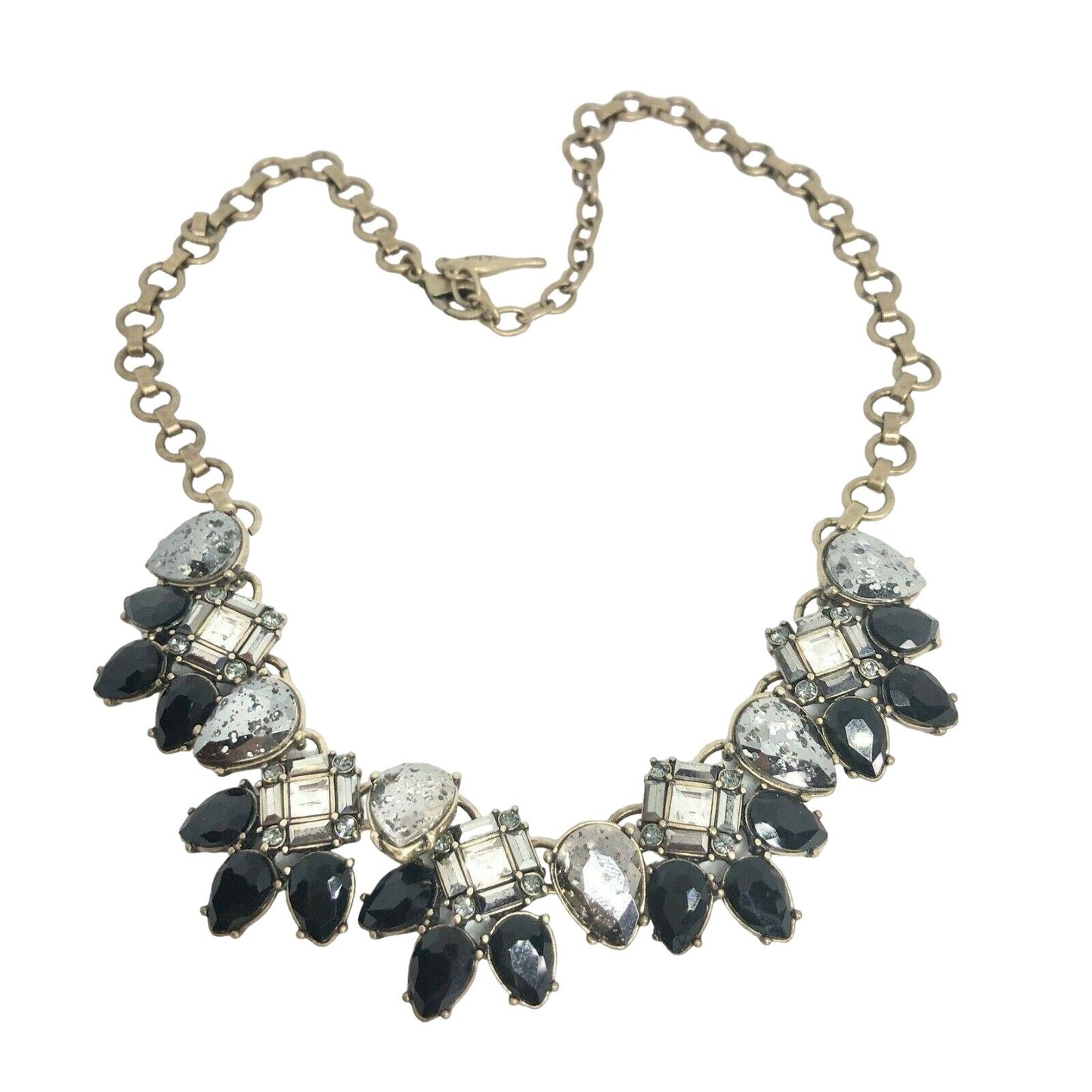 Chloe + Isabel Midnight Palace Collar Necklace Black Crystals EUC