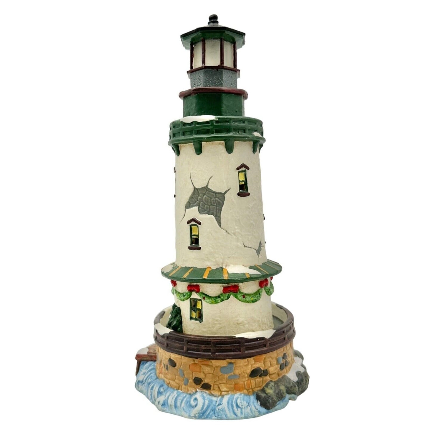 Santa's Workbench Collection Towne Series Lighthouse 11 x 5 Porcelain Keeper