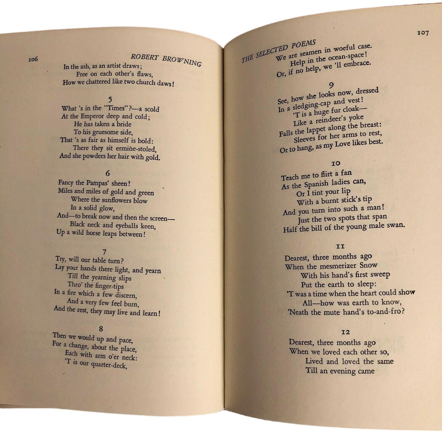 Antique Book The Selected Poems of Robert Browning 1942 Classics Club