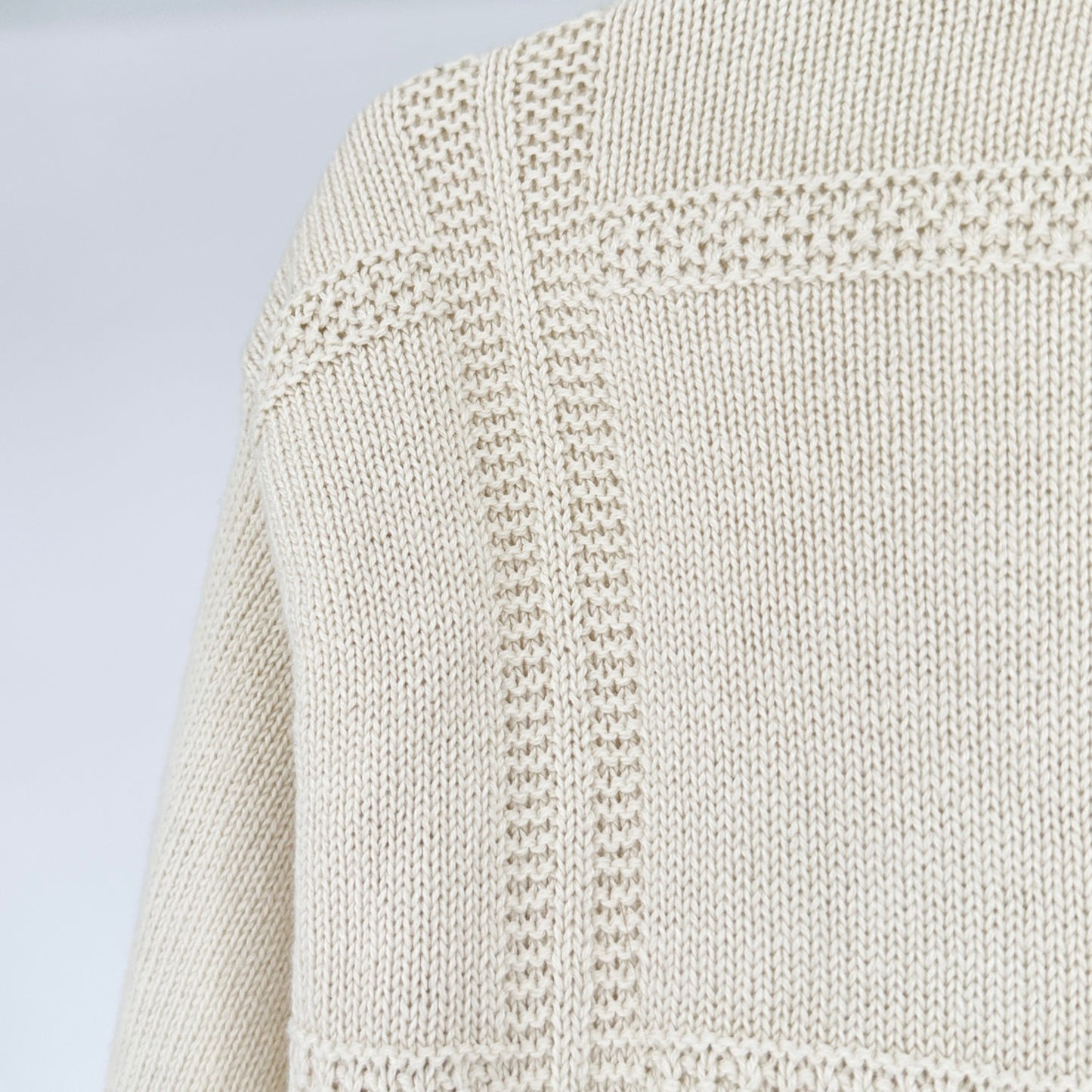 Tricots St Raphael Mens XL Beige Textured Knit Sweater Cotton Blend LS Pullover