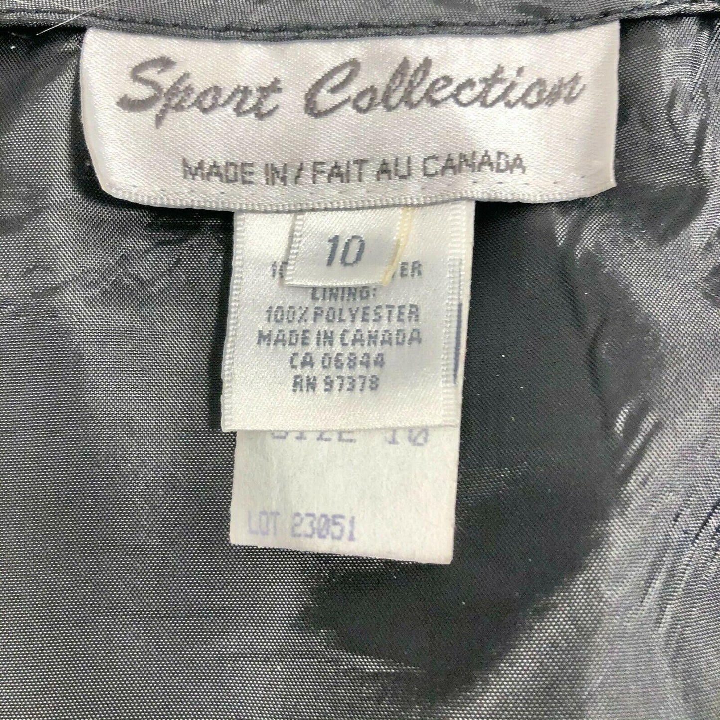 Sport Collection Black A-line Wrap Skirt Lined Heavy Womens Size 10