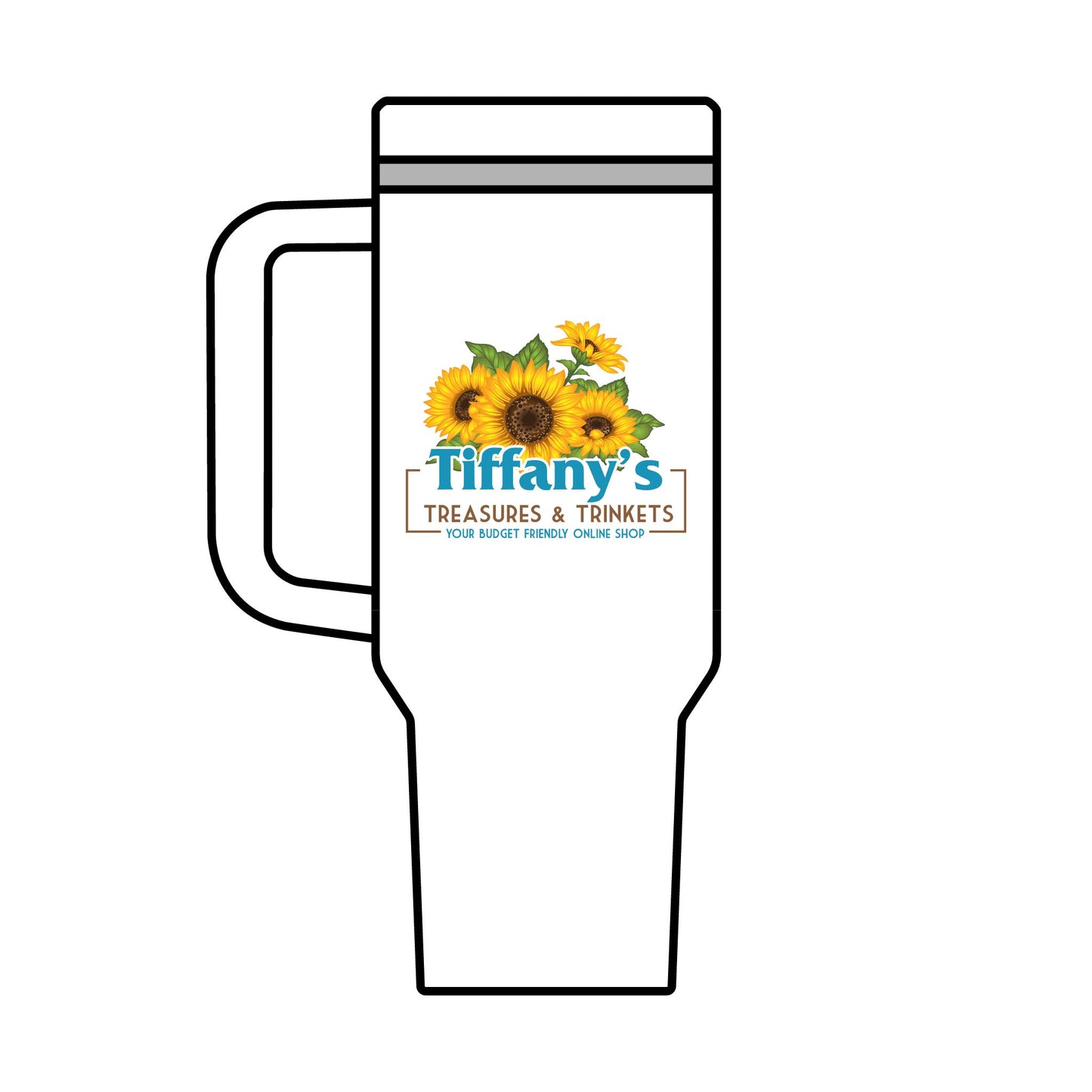 40oz Maxi Cup — Tiffany’s Treasures & Trinkets Logo Travel Mug