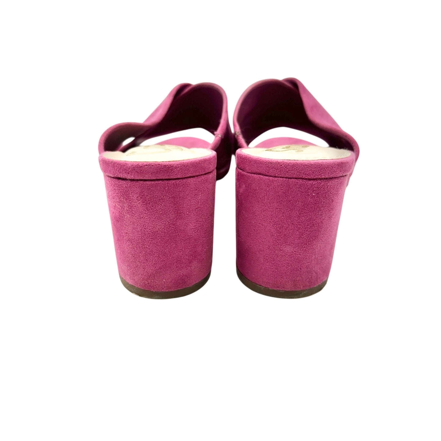 Circus By Sam Edelman Mules Womens Size 8 M Stevie Pink Suede Block Heel Slip-On