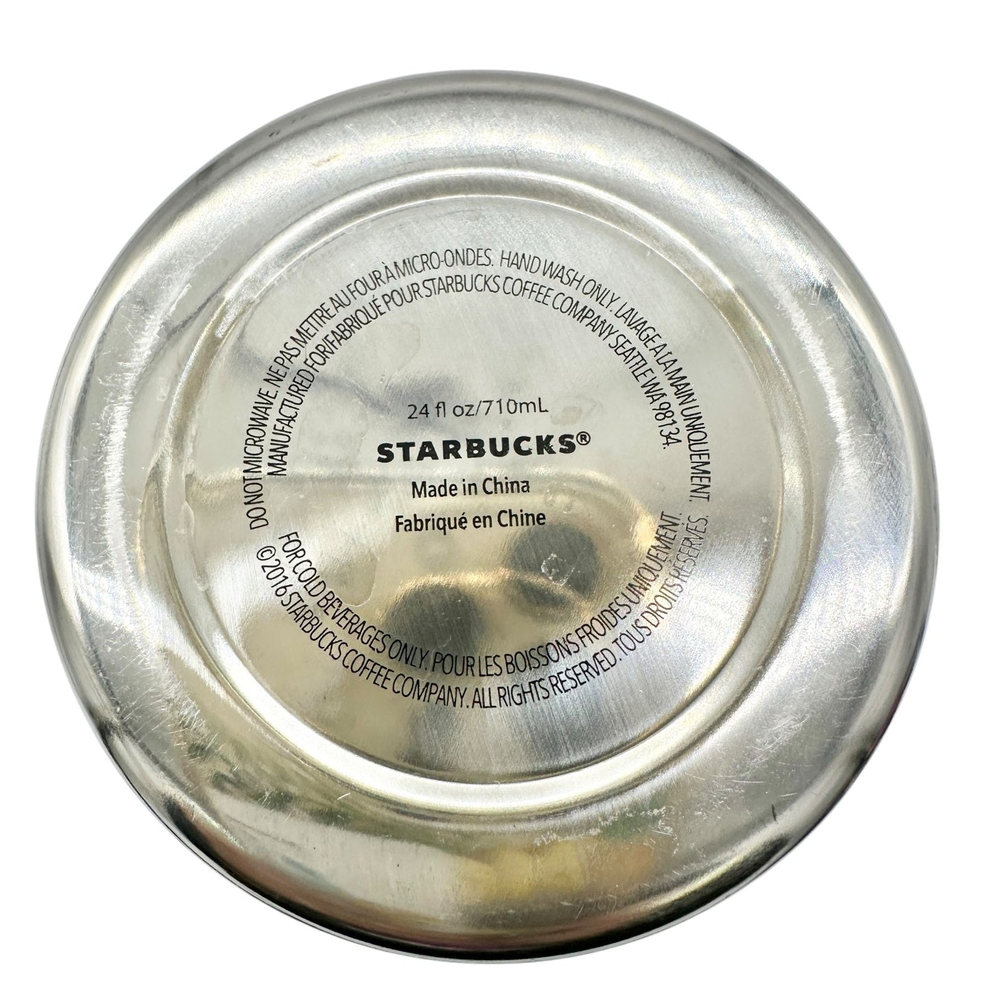 Starbucks 3 Tumblers 24 Oz Stainless Steel 16 Oz Plastic 24 Oz Plastic No Lids