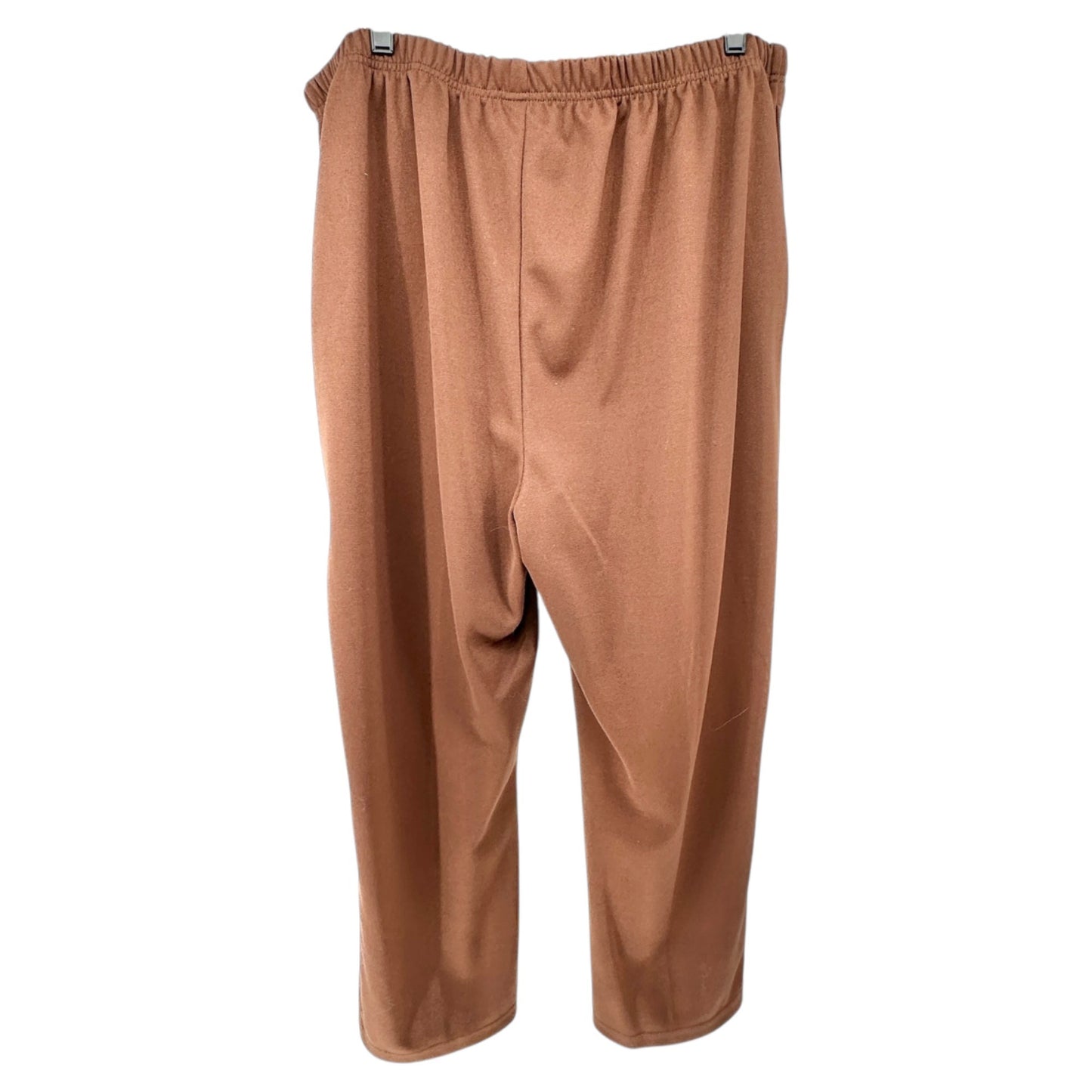 Sara Morgan Pants Womens XXP Brown Polyester Elastic Waist Comfort Simplicity