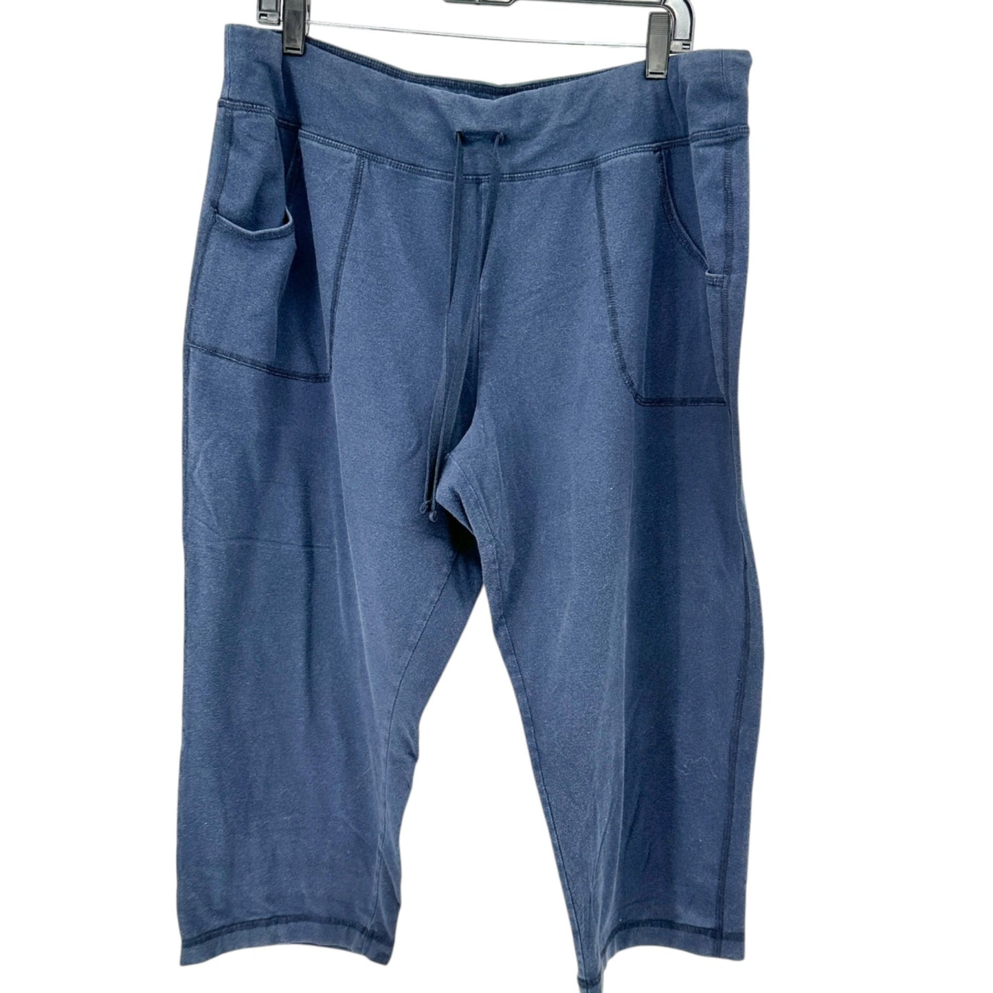 Athletic Works Jogger Capri Pants Womens XXXL (22) Blue Drawstring and Pockets