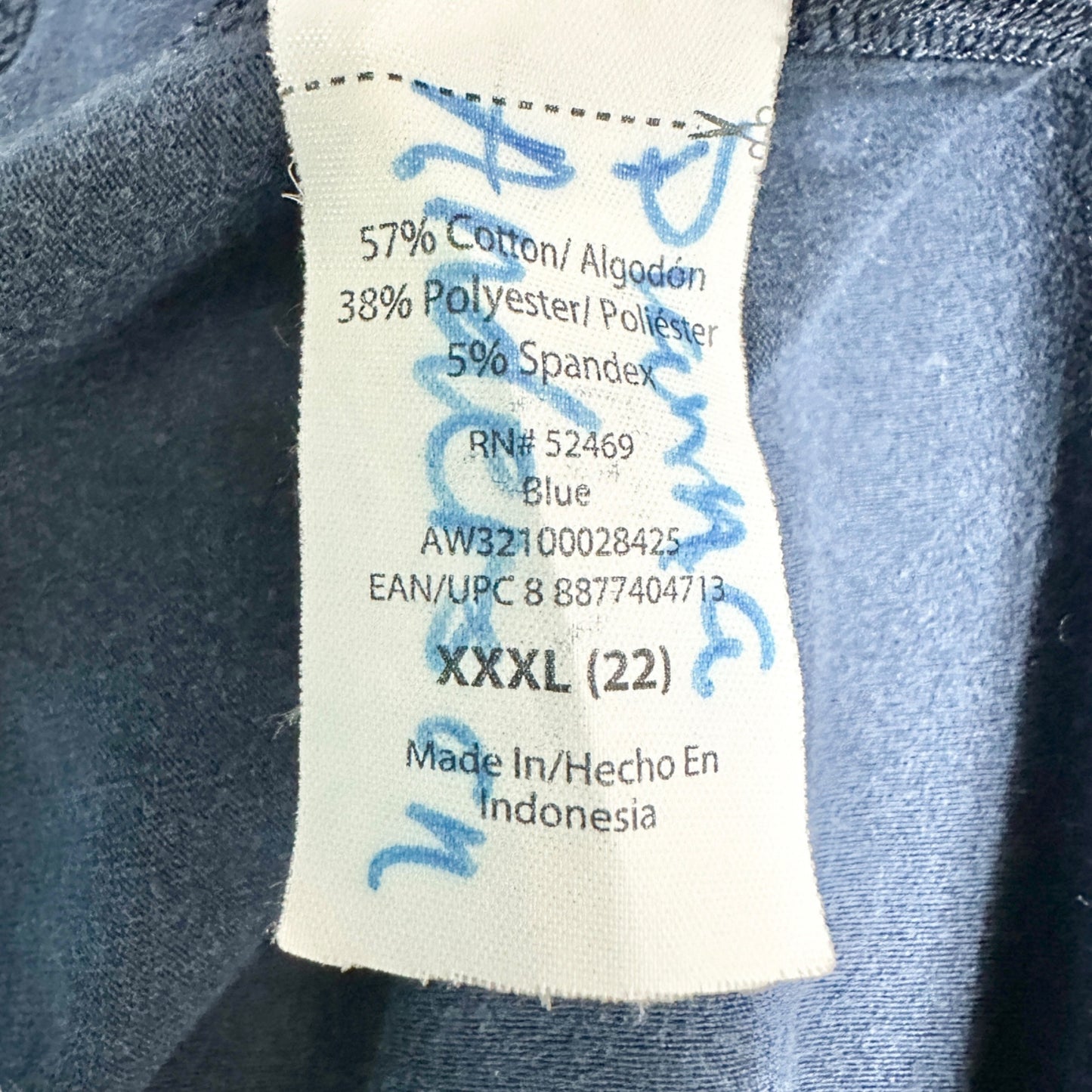 Athletic Works Jogger Capri Pants Womens XXXL (22) Blue Drawstring and Pockets