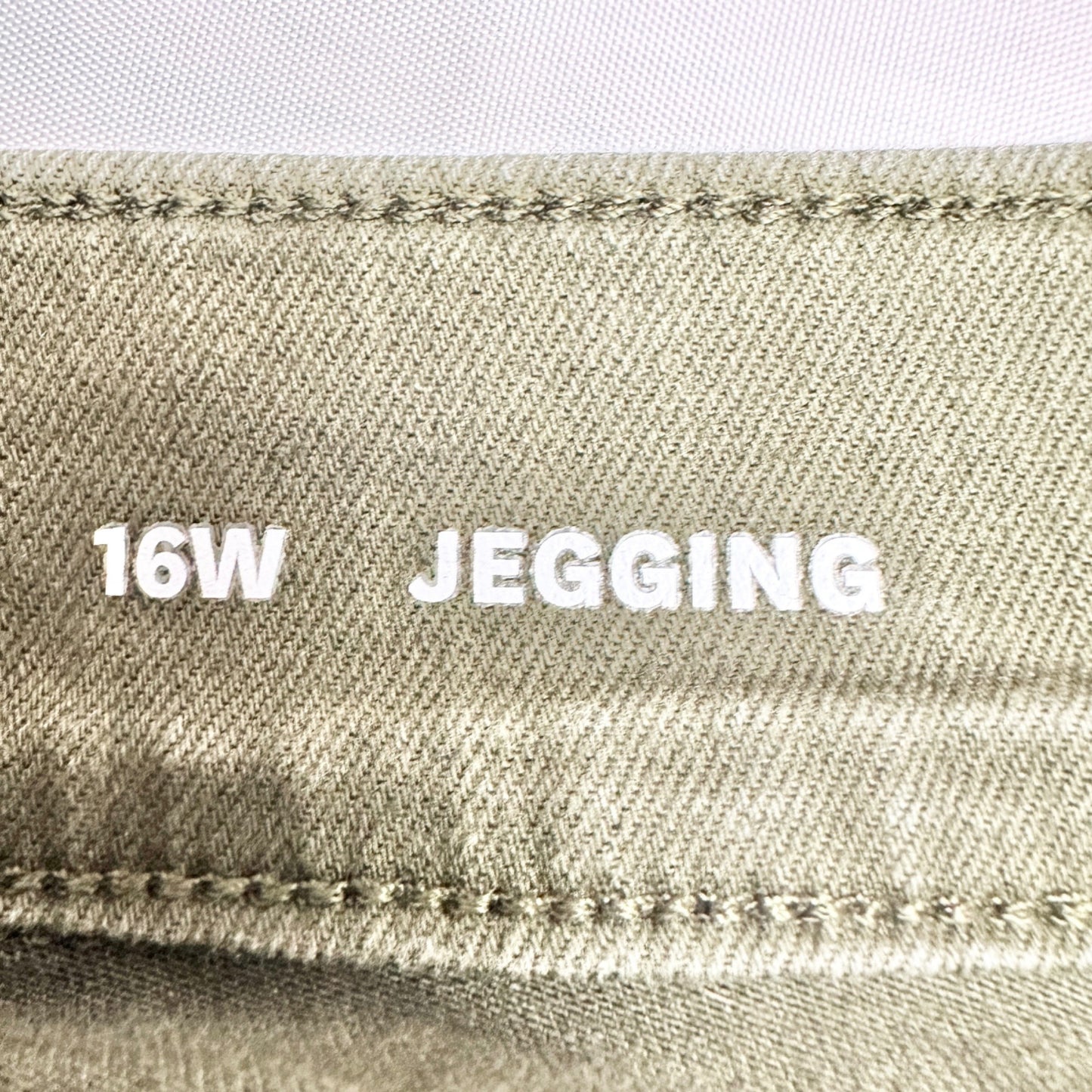 EVRI Jeggings Womens Size 16W Olive Green Stretch Mid-Rise Skinny Leg Pants