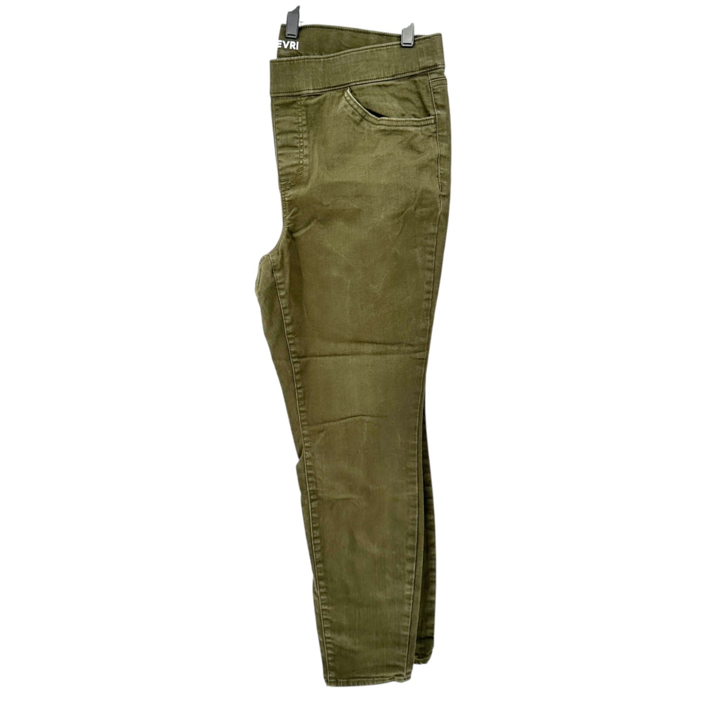 EVRI Jeggings Womens Size 16W Olive Green Stretch Mid-Rise Skinny Leg Pants