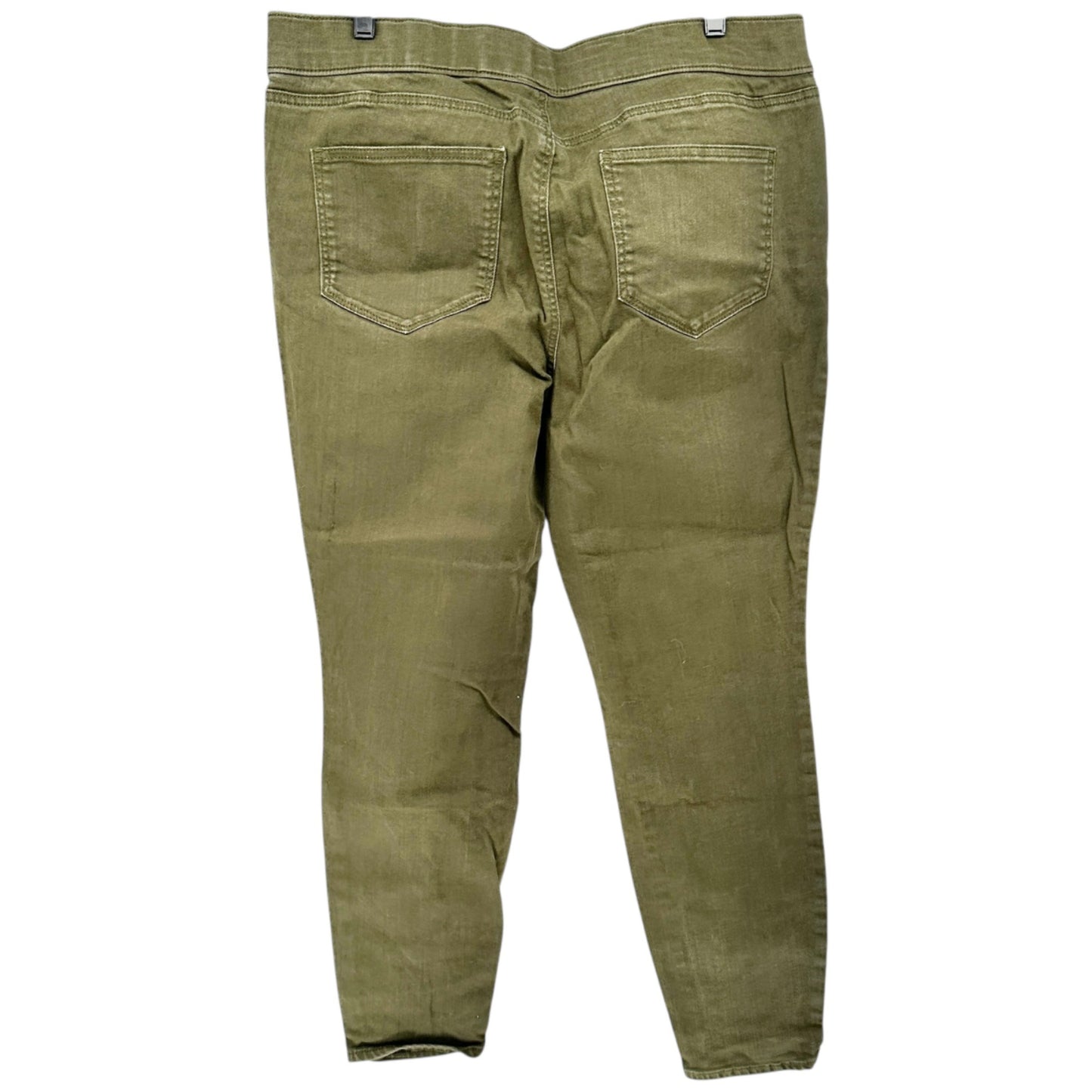 EVRI Jeggings Womens Size 16W Olive Green Stretch Mid-Rise Skinny Leg Pants