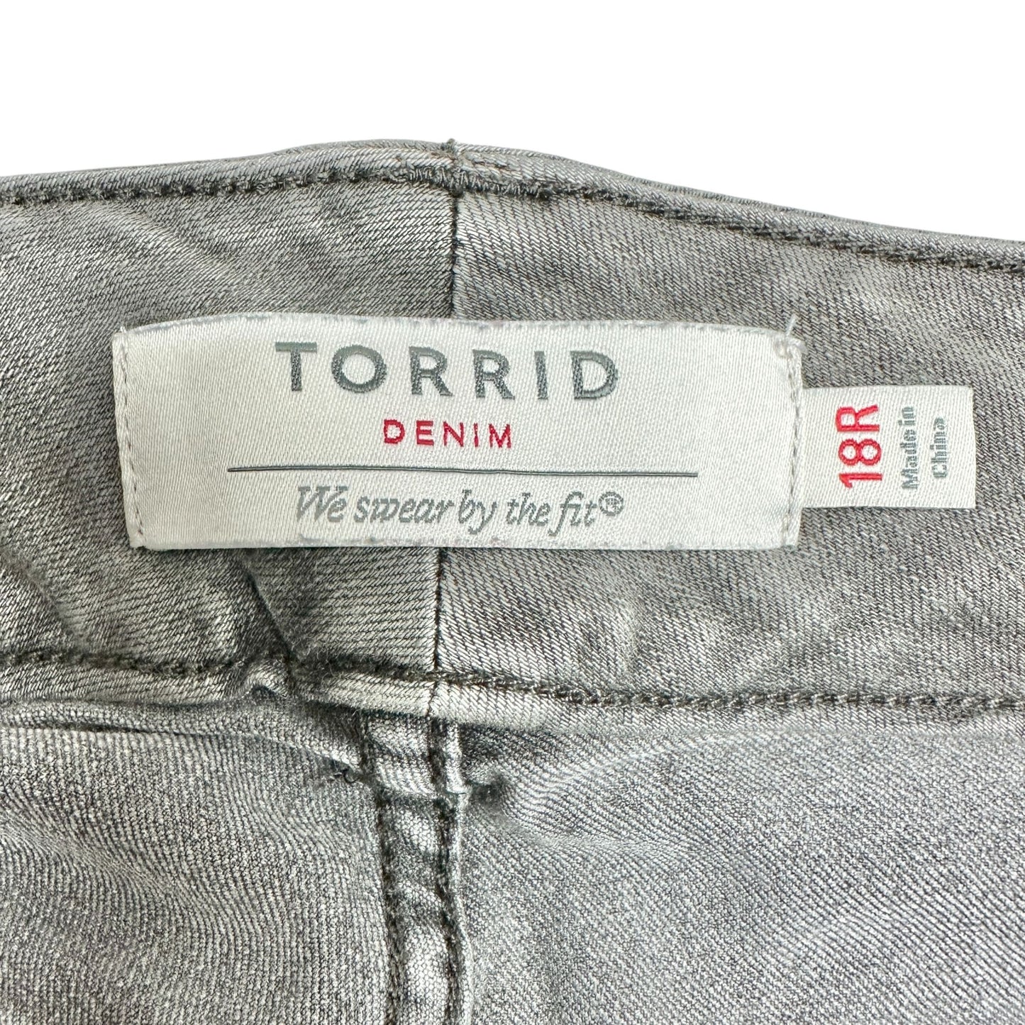 Torrid Denim Jeggings Womens 18R Gray 3 Button and Zip Fly Pockets