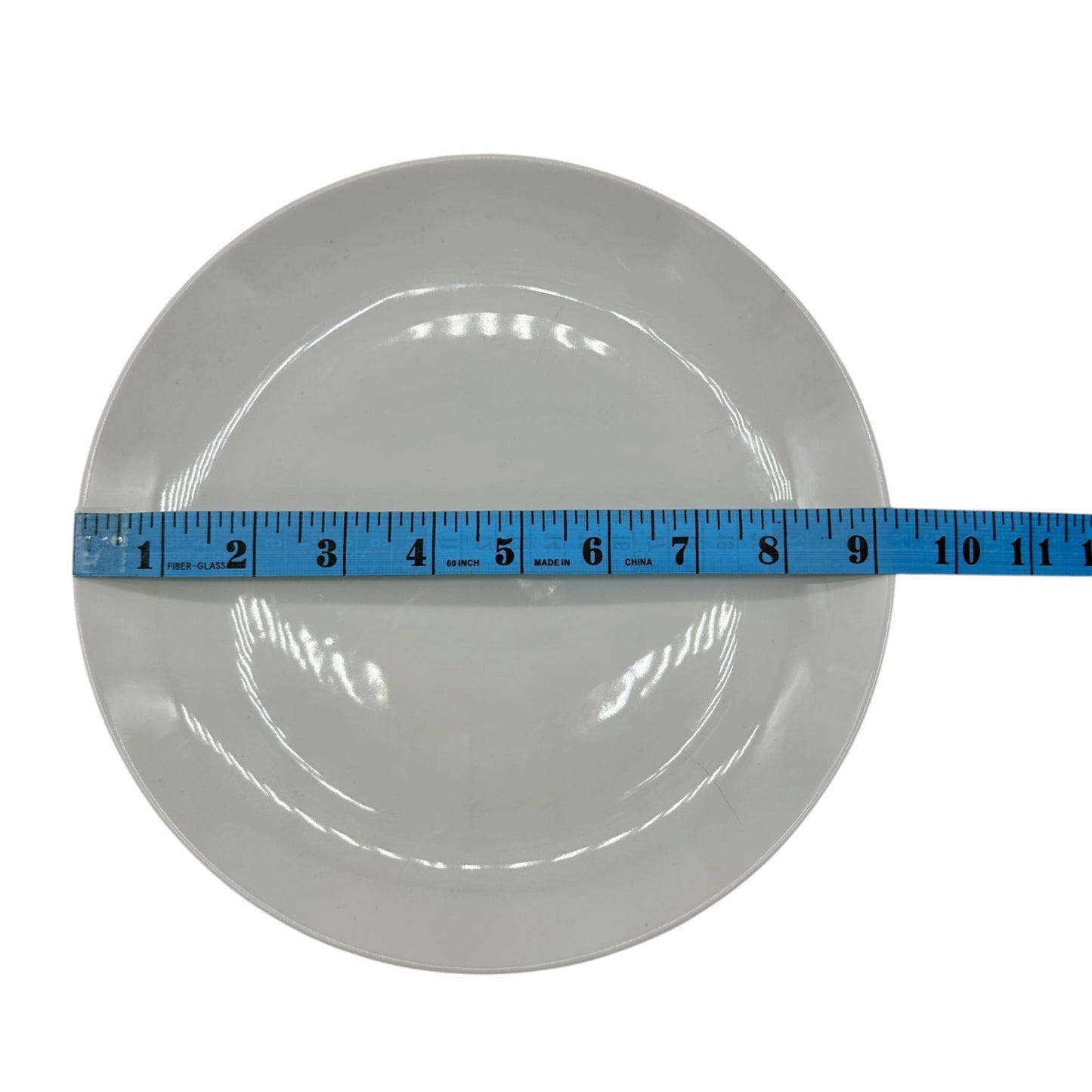 Set Of 2 White China Dinner Plates 9-Inch Diameter Classic Minimalist Design