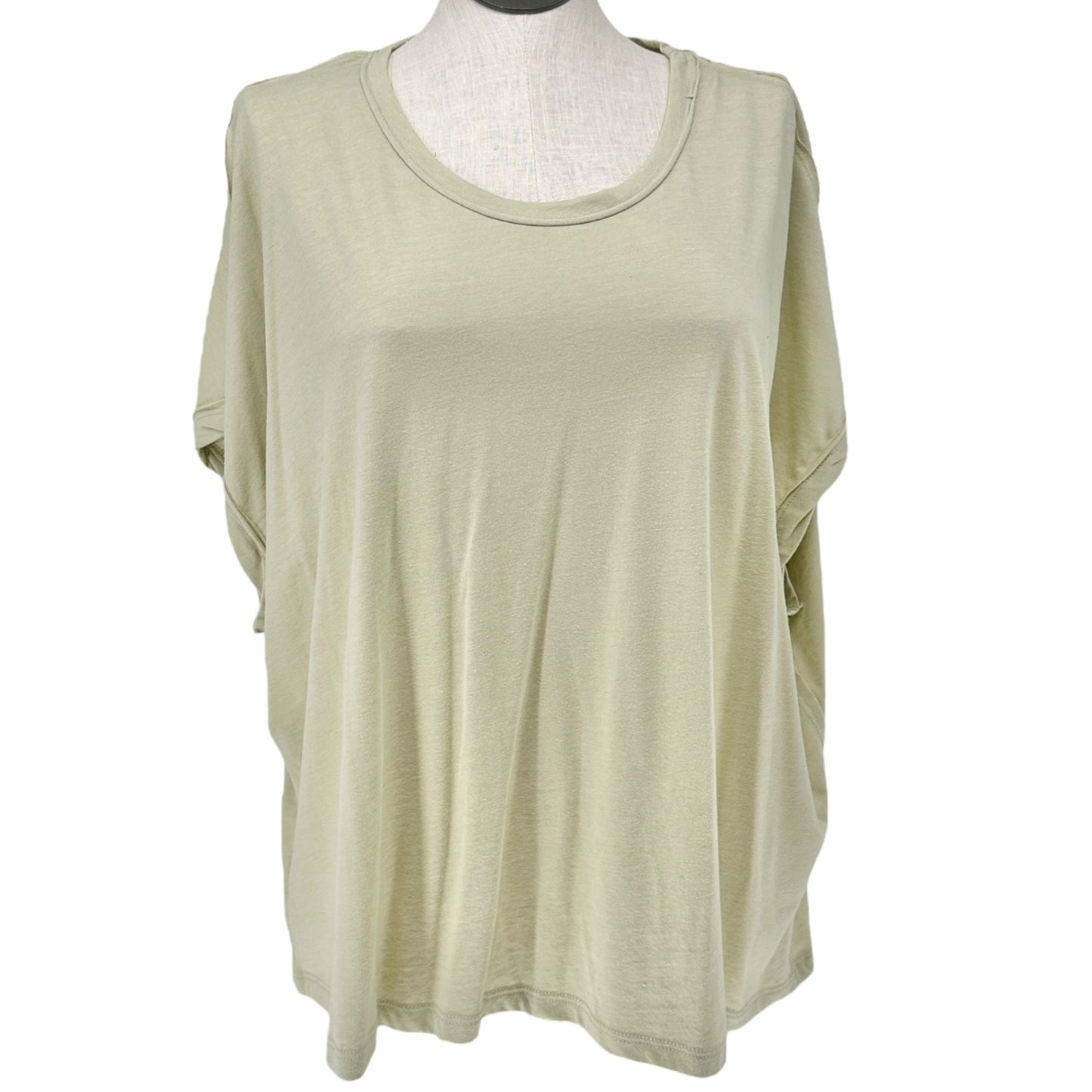 Palo Alto Back Seam Top Womens 3X Sage Green By 78 & Sunny SS Loose Fit