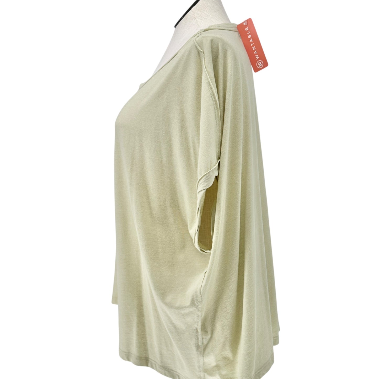 Palo Alto Back Seam Top Womens 3X Sage Green By 78 & Sunny SS Loose Fit