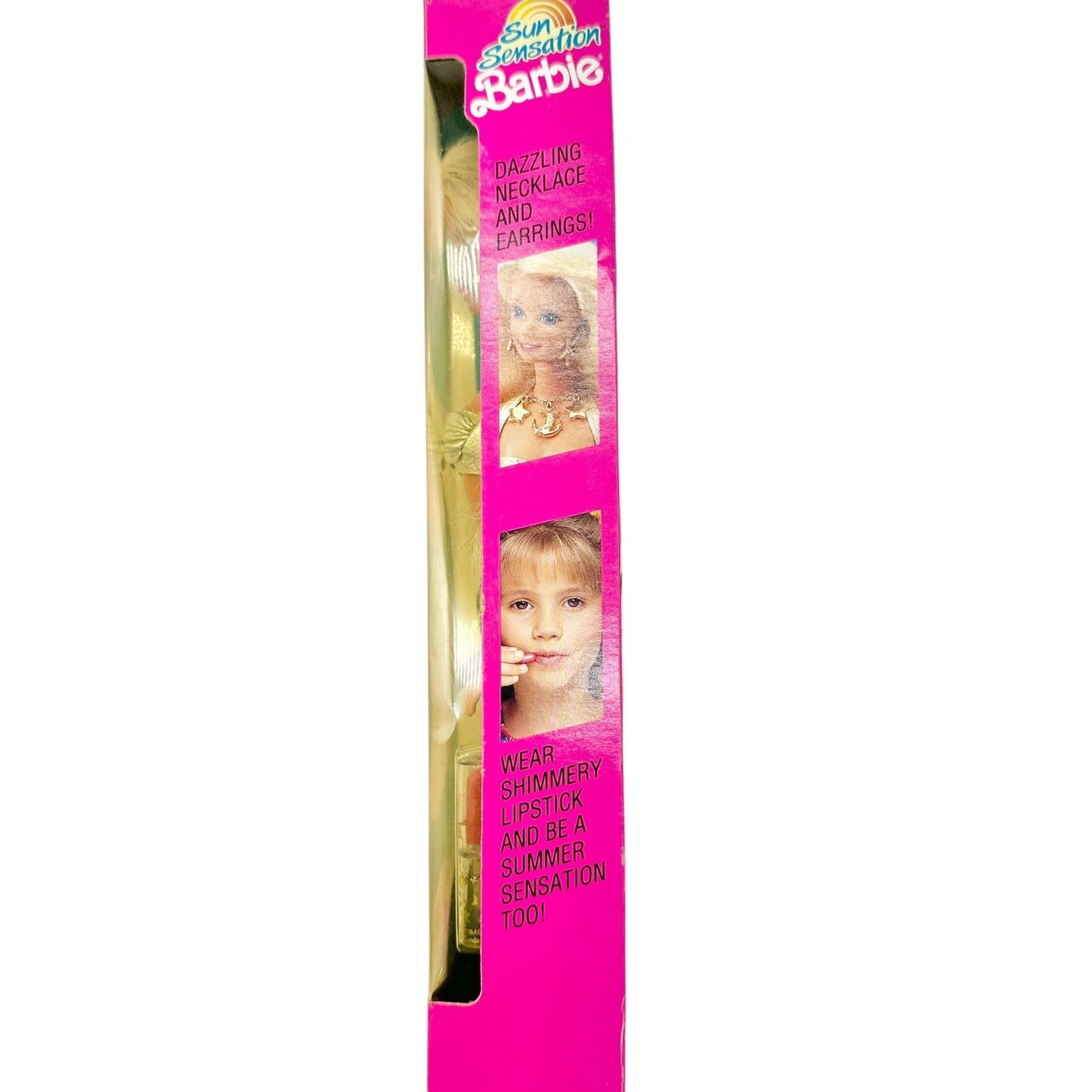 Sun Sensation Barbie Doll Dazzling Jewelry Real Lipstick Mattel 1991 New In Box