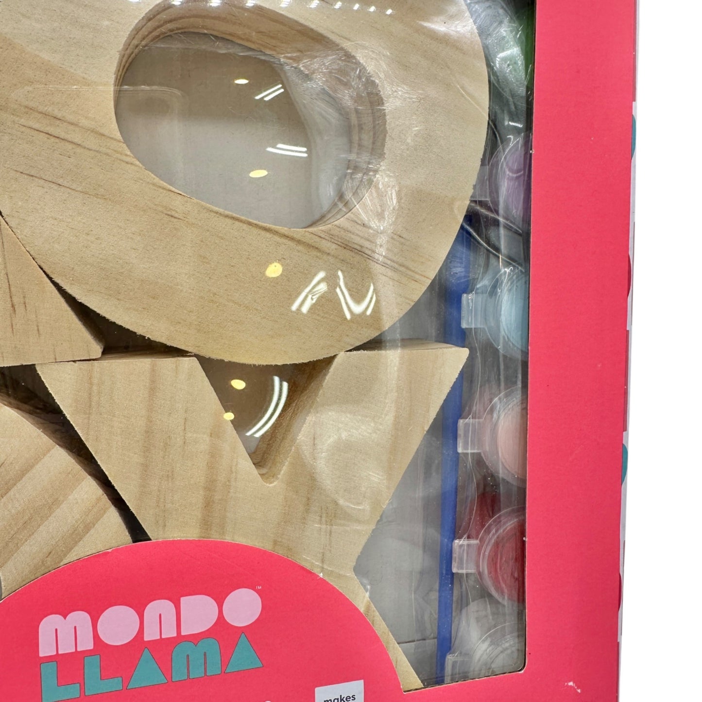 Mondo Llama Paint-Your-Own XOXO Wood Letters Kit Paints Brushes Valentines Love