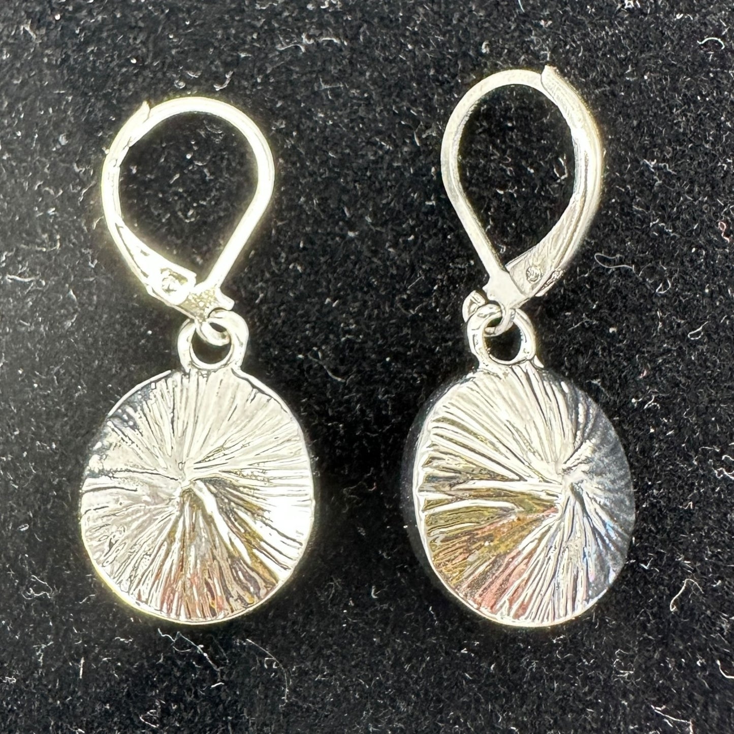 Earrings Pink Crystal and Silvertone Round Leverback Fashion Jewelry NIP