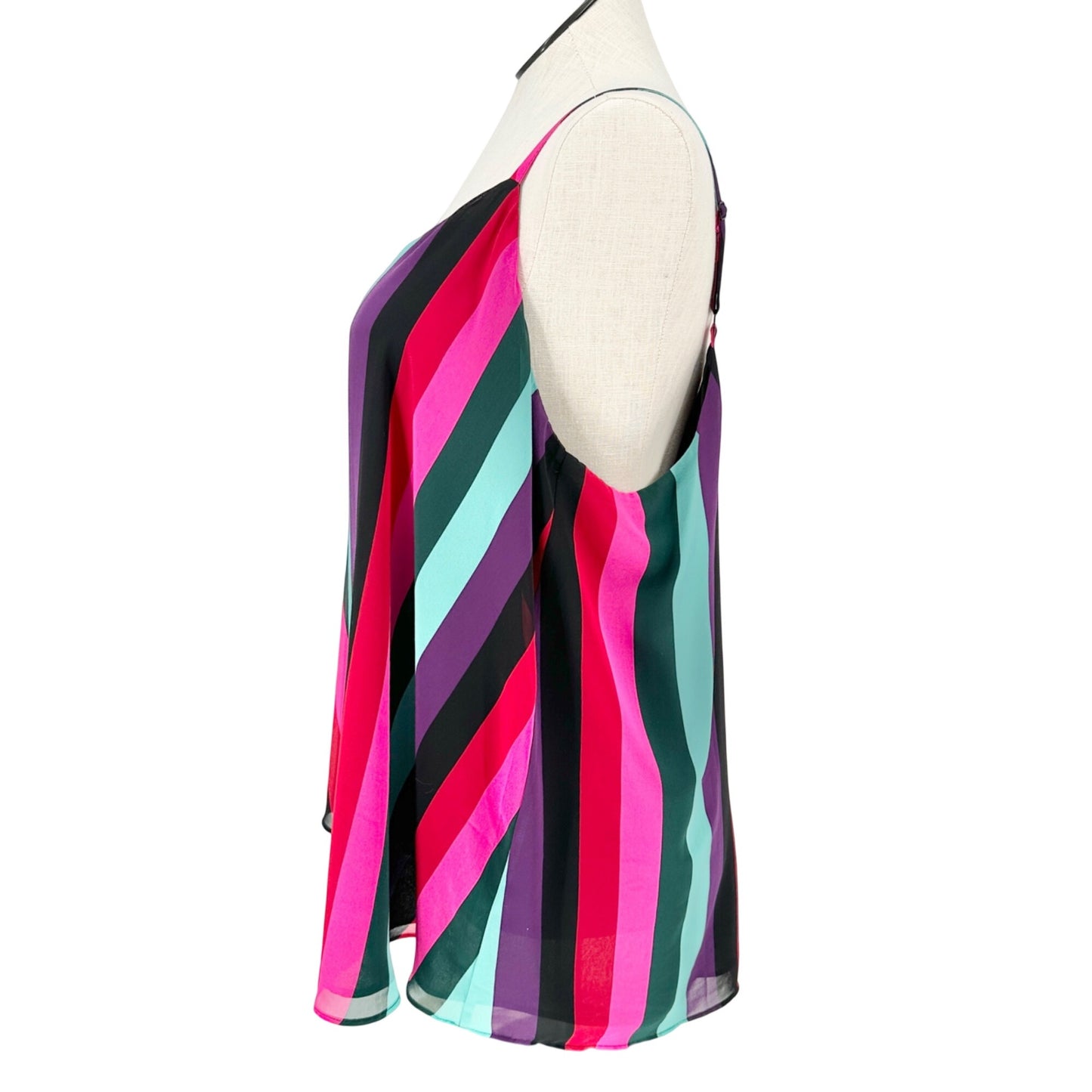 Torrid 3 Sophie Sleeveless Swing Cami Top Bright Multicolor Stripe Size 22-24