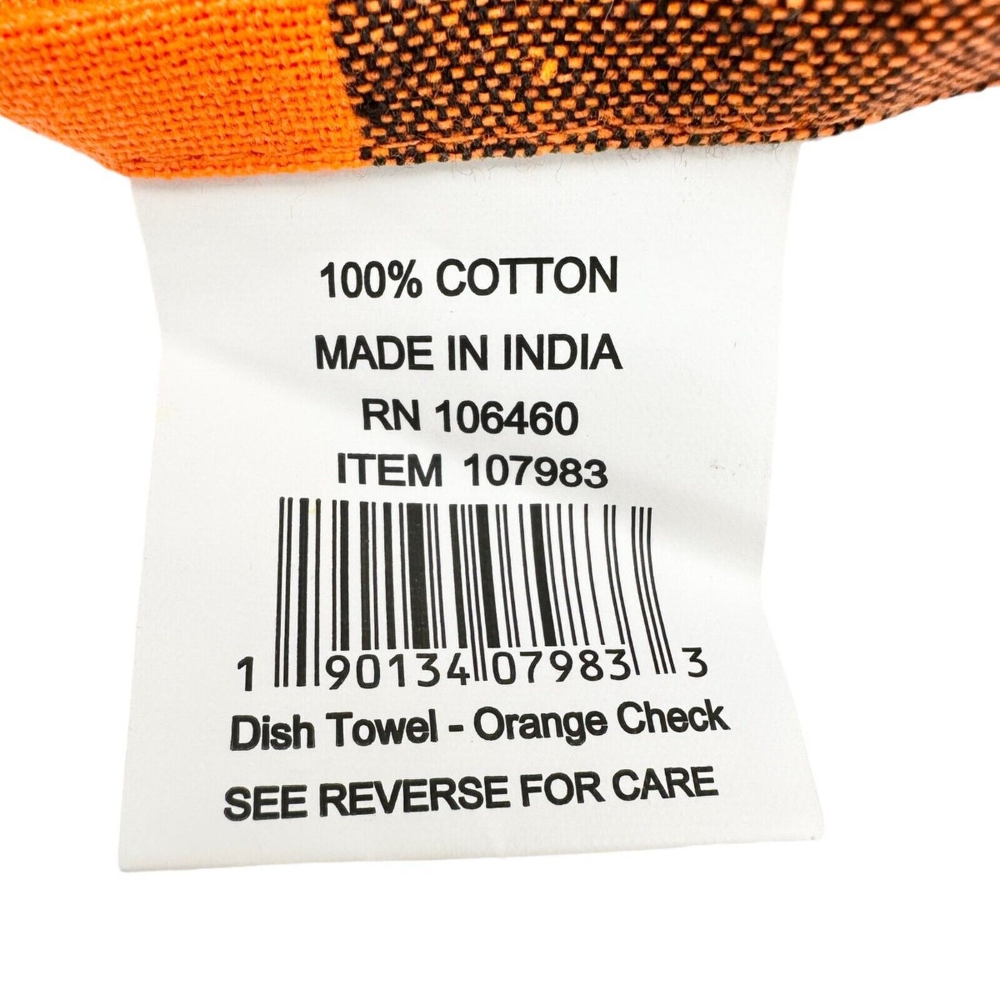 Primitives by Kathy Dish Towels 20x28 Orange Black Plaid Fall Halloween NWT