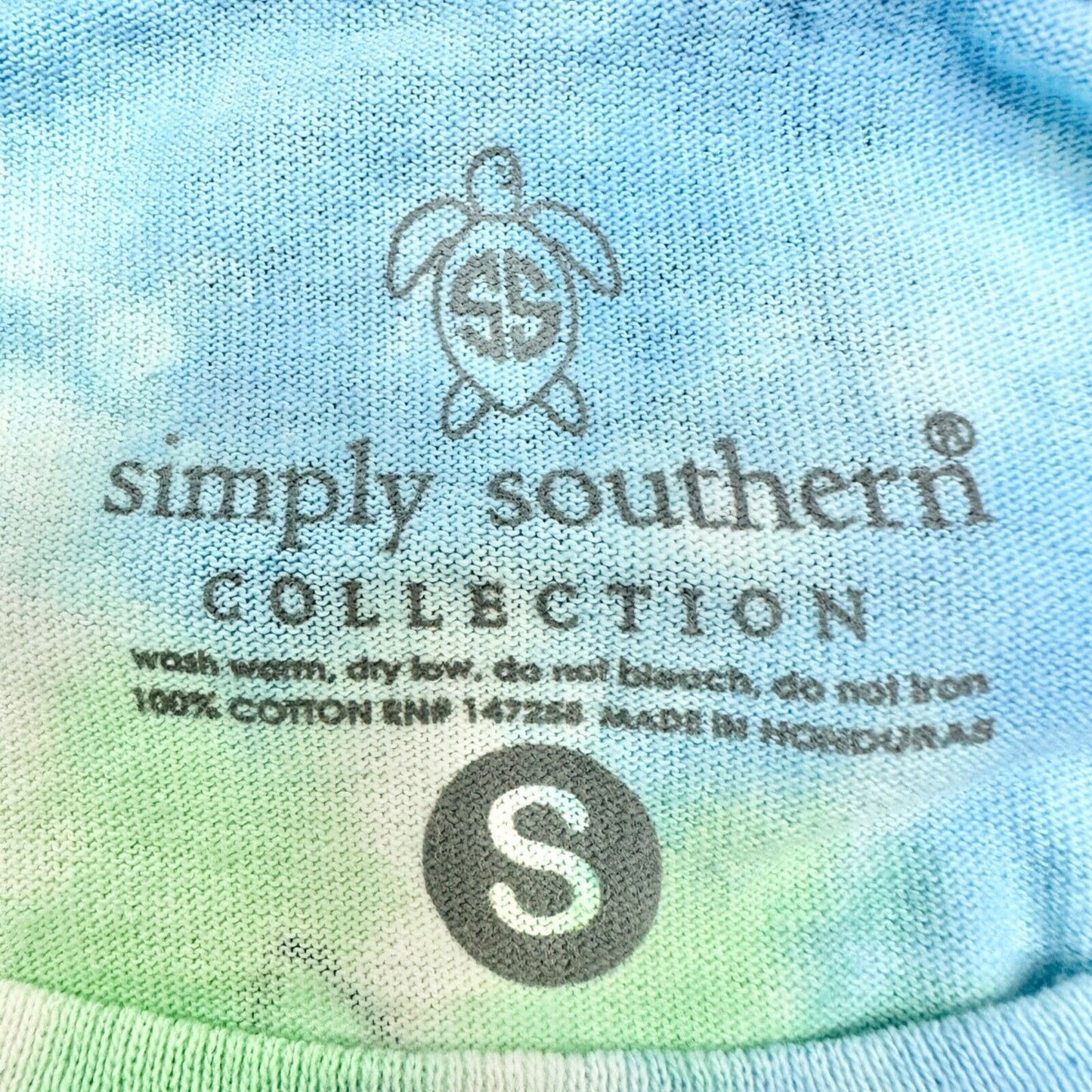 Simply Southern TShirt Women's Small Pastel Tye Die Crew Neck LS Pineapple